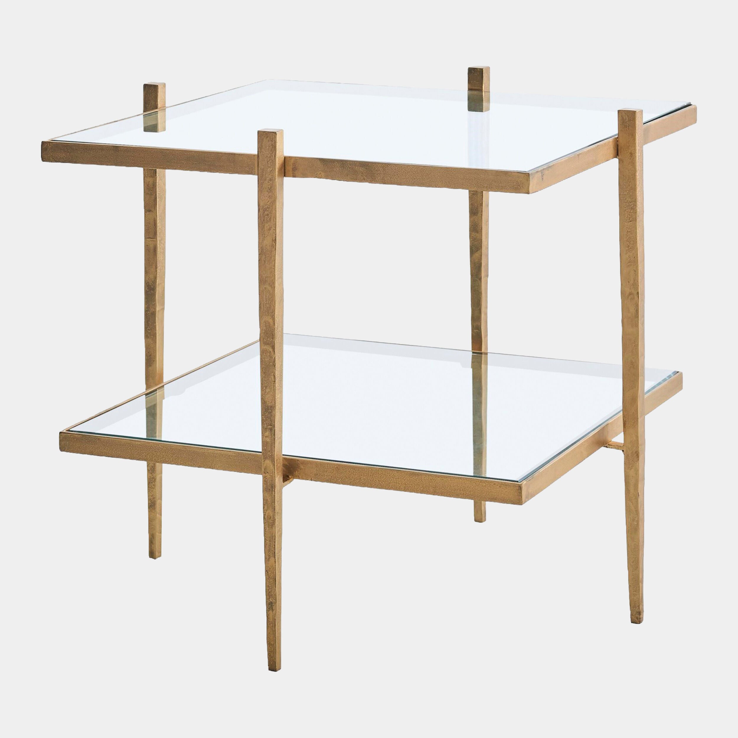 Laforge End Table-Antique Gold
