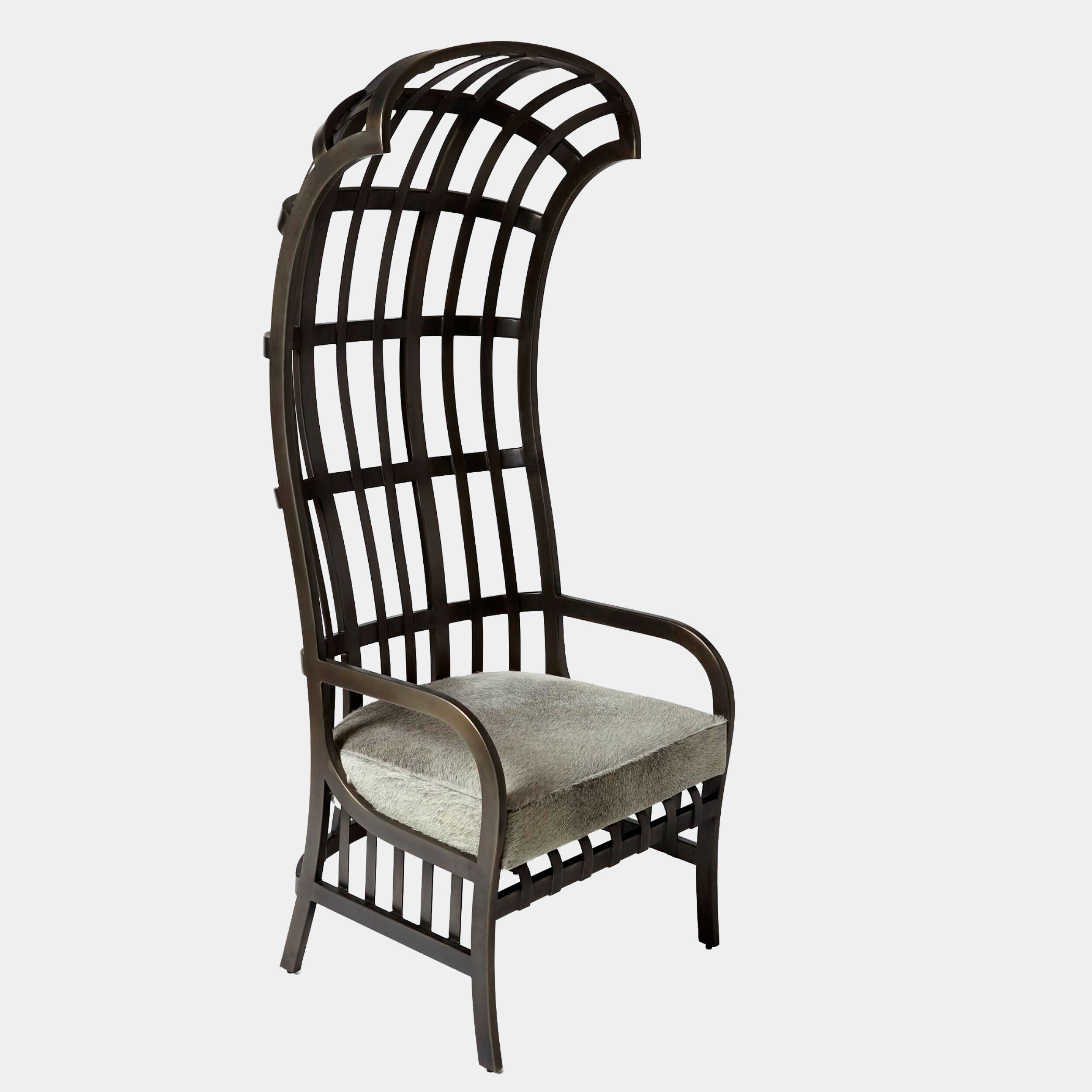 Beathan Chair w/Gray Hair-on-Hide