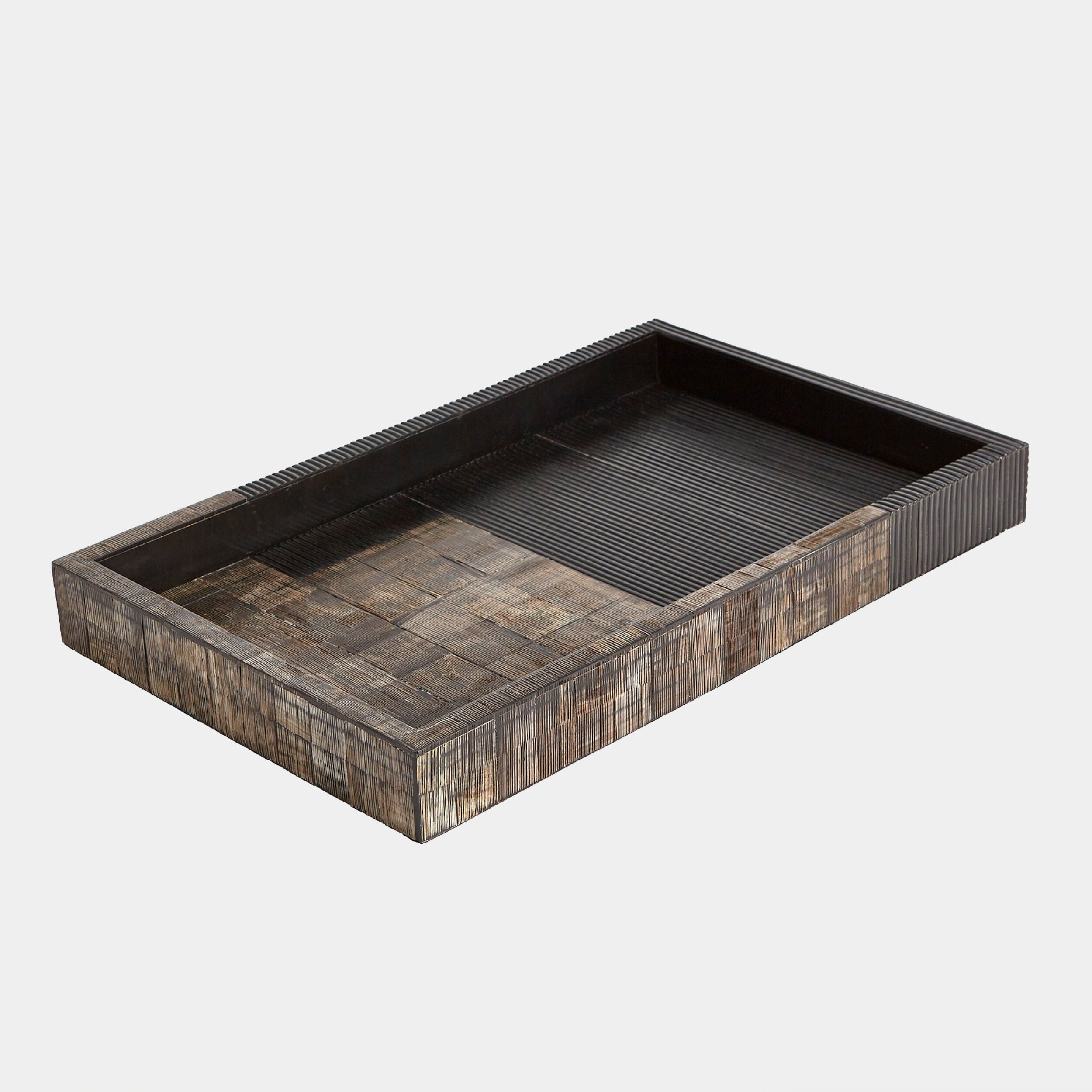 Gilles Ribbed Horn/Resin Tray