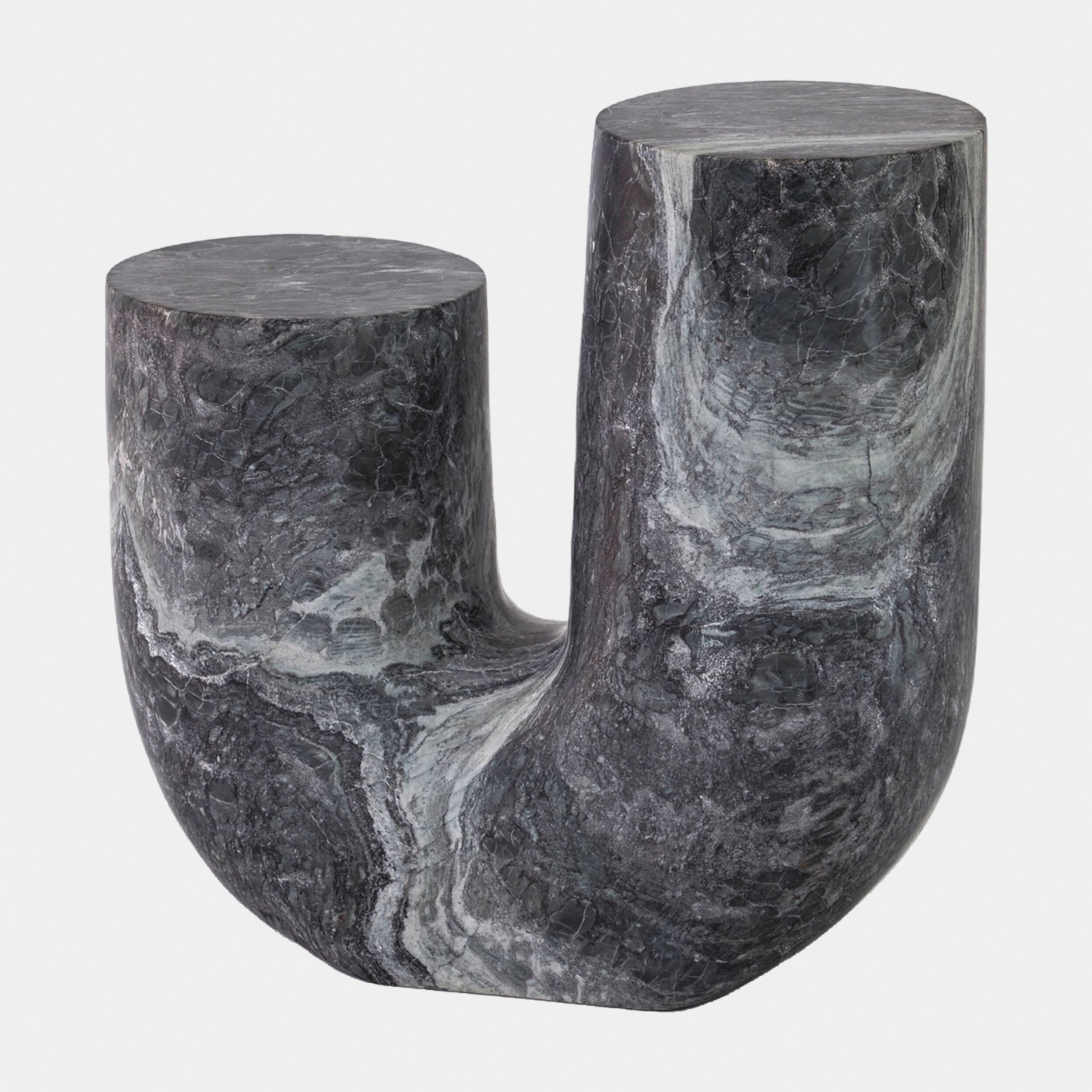 Stentorian Marble Tube Table-Black