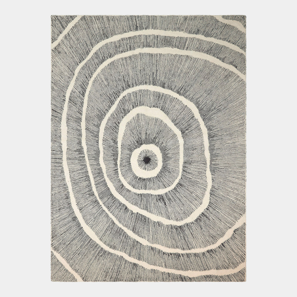 Burst Rug-Ivory/Black