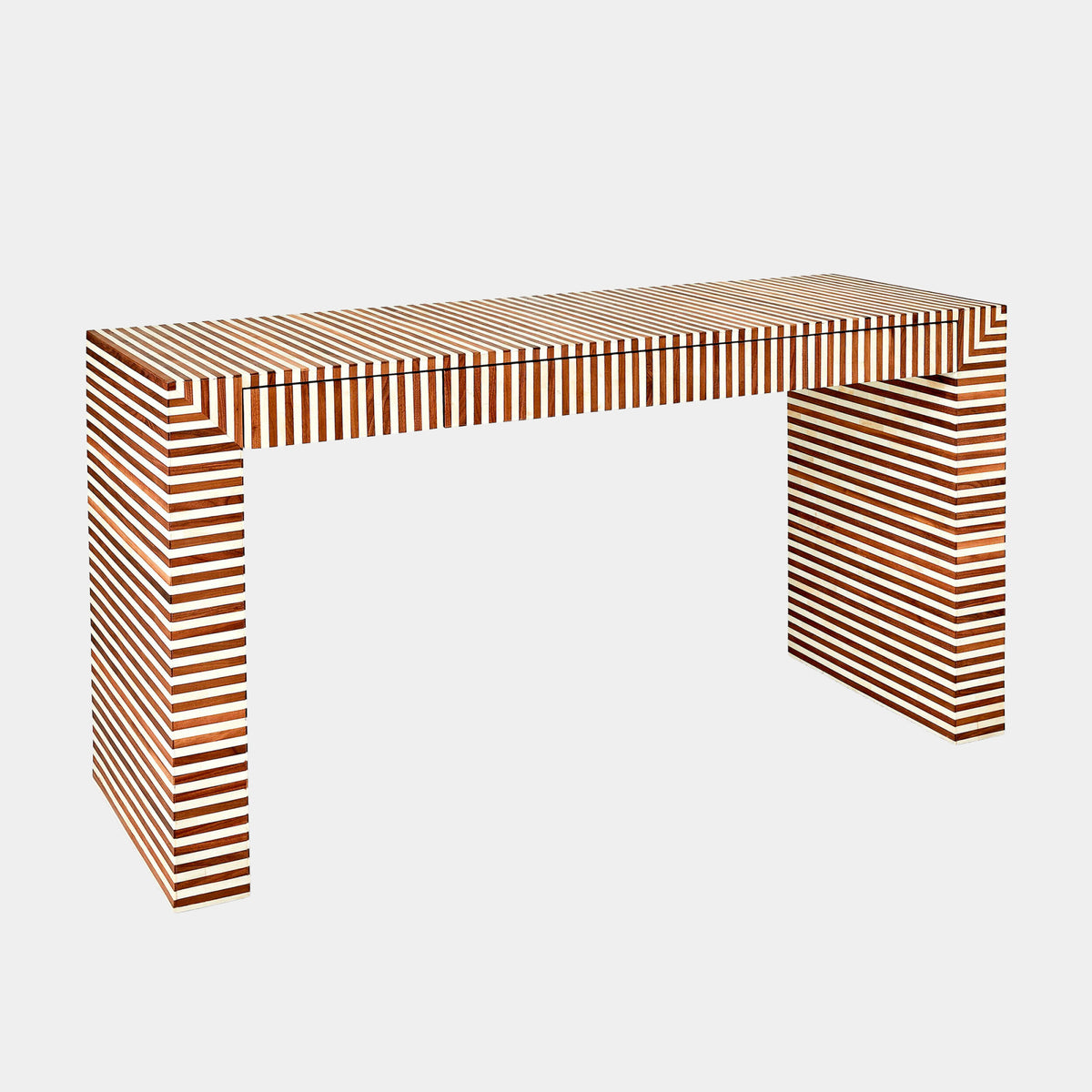 Sienna Writing Desk-Walnut/Bone