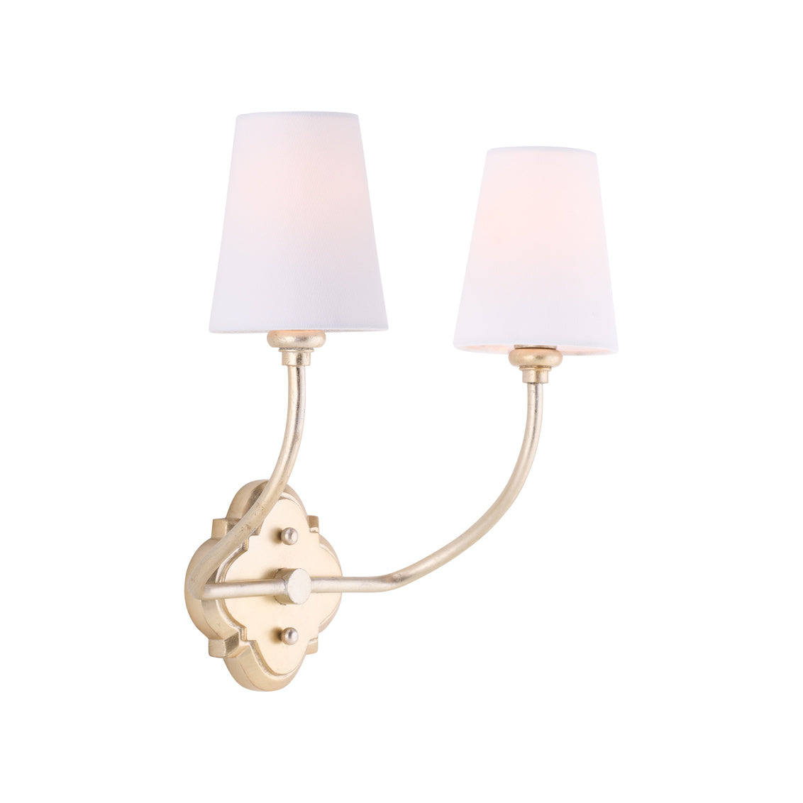 Quatrefoil Double Sconce- Silver Leaf