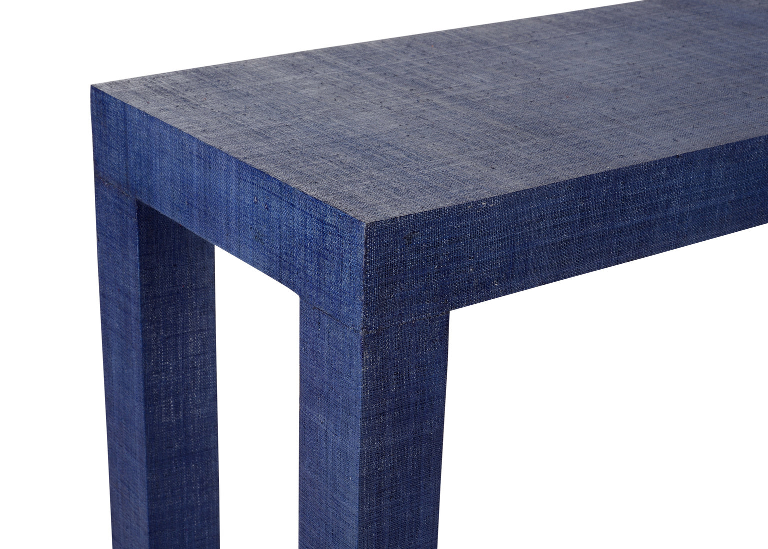Sanibel Console - Blue in Blue Lacquer / Raffia - Chelsea House
