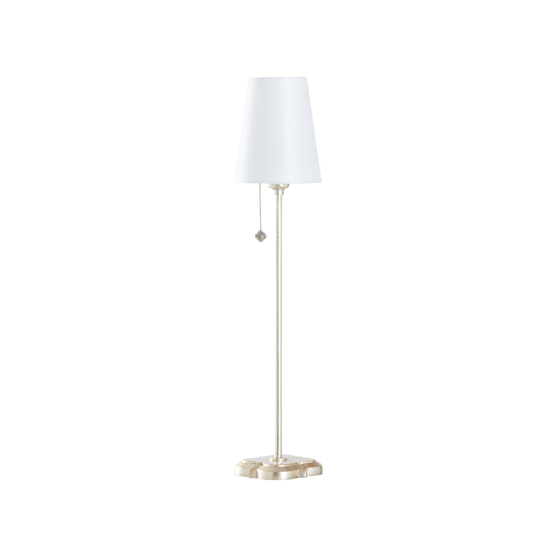 Quatrefoil Table Lamp - Silver Leaf