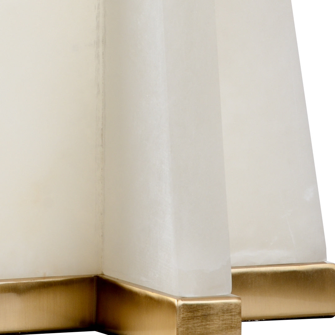 Alabaster Pyramid Lamp in Natural White / Alabaster - Chelsea House