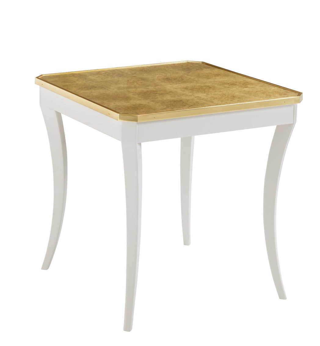 Modern History Fontaine End Table-White MH1101F02