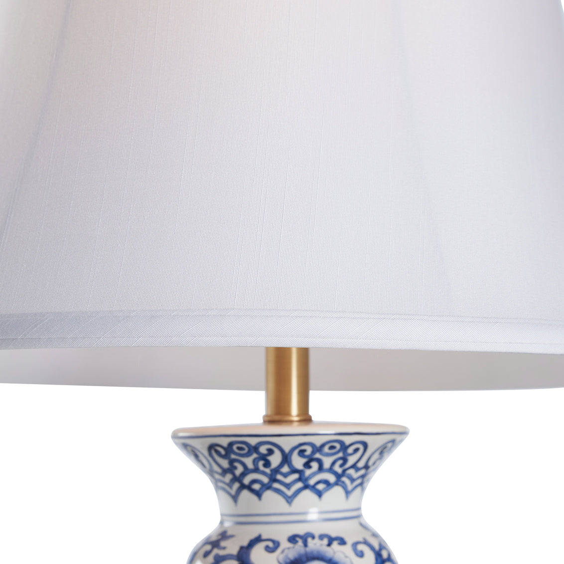 Dutch Delft Lamp in Blue/White Glaze / Ceramic/Porcelain - Chelsea House