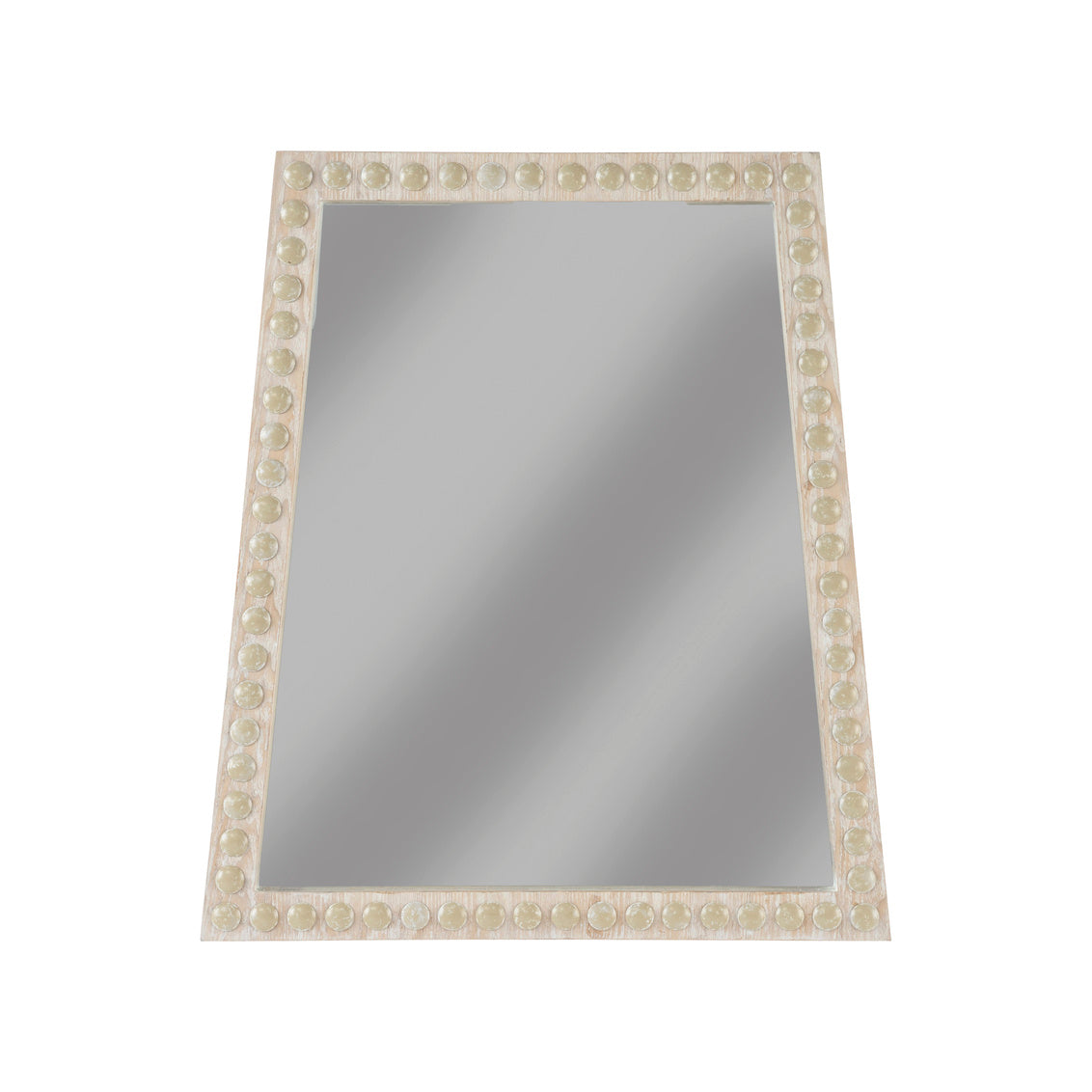 Trapezoid Mirror - Whitewash