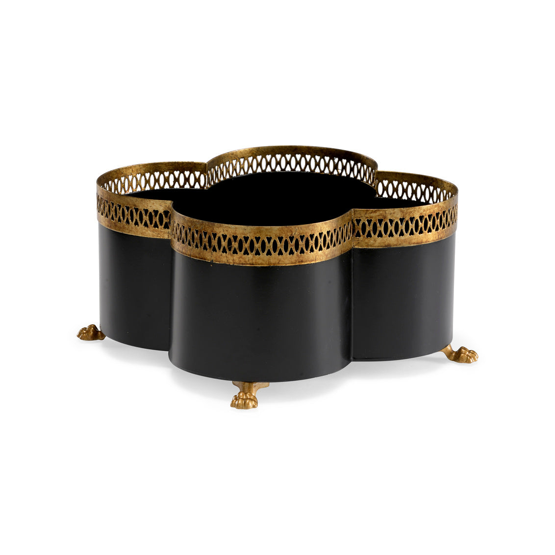 Tracery Cachepot - Black (Sm) in 6.5 / Iron - Chelsea House