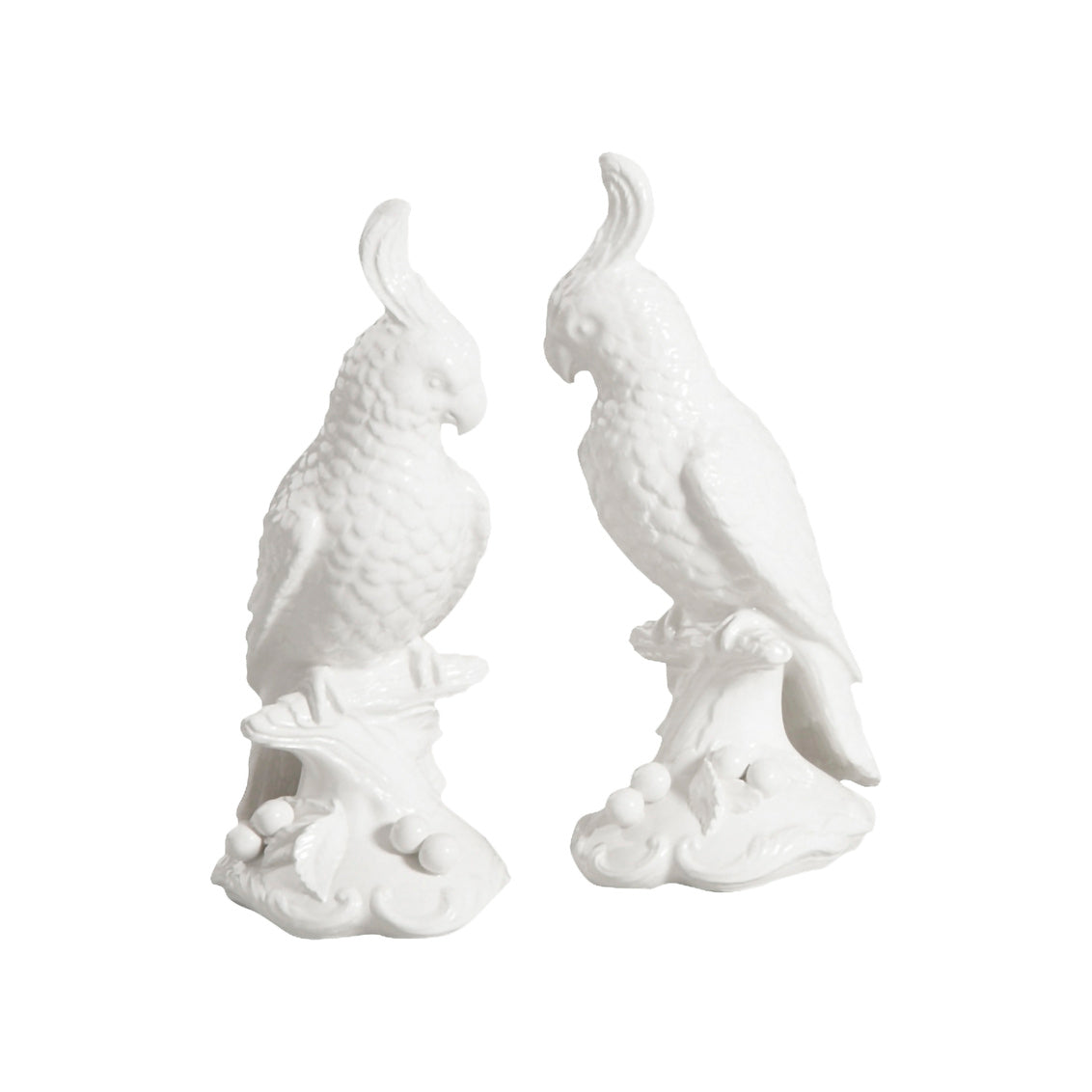 Cockatoos - White (Pr) in 10 / Ceramic/Porcelain - Chelsea House