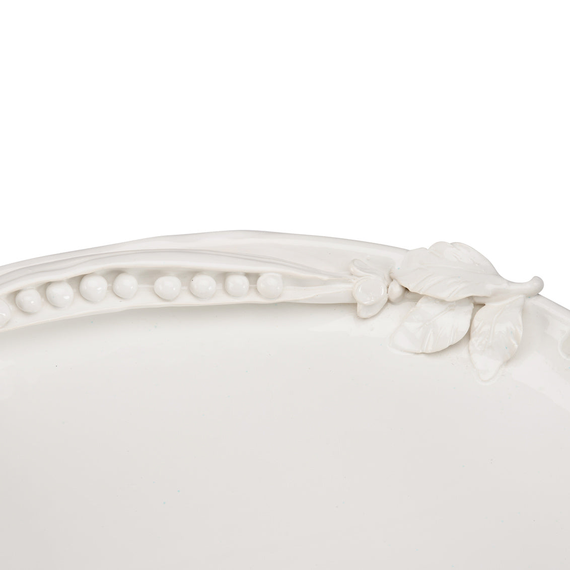 Pisello Plate in White Glaze / Ceramic/Porcelain - Chelsea House