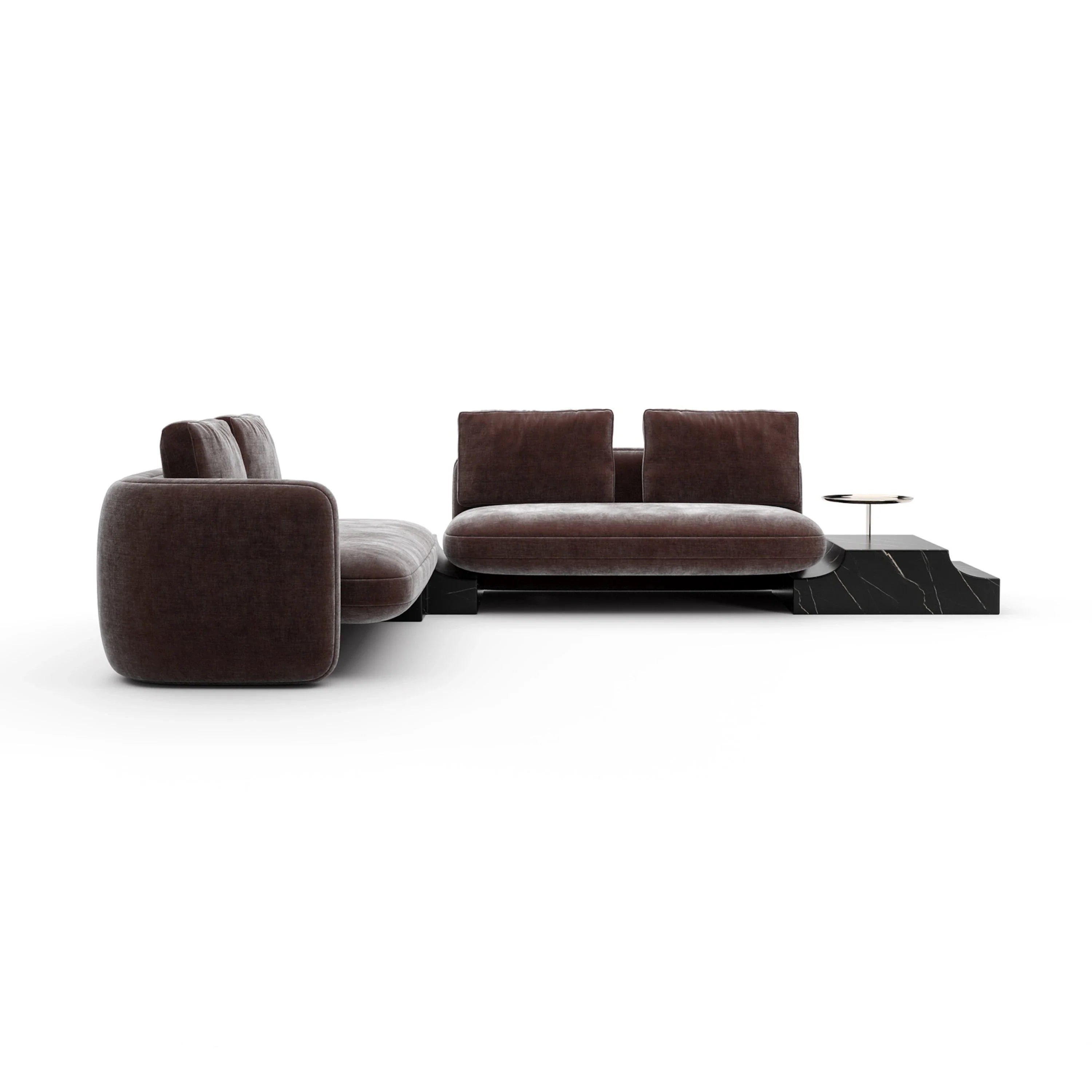 Overlap Wedge Sectional Dk Taupe – Sectionals by Caracole | Sutter & Vale