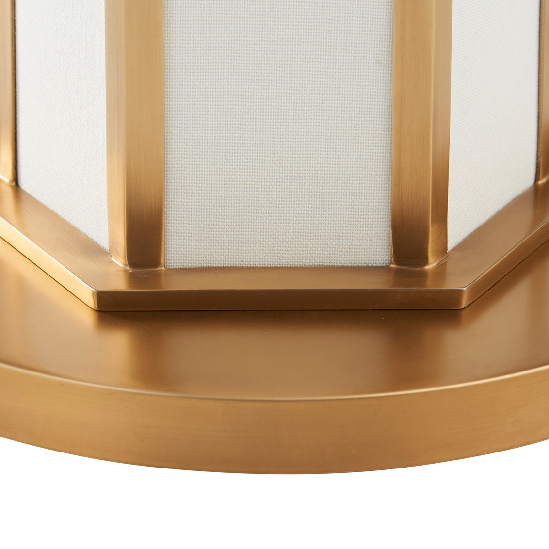 Caroline Floor Lamp in Cream/Antique Brass / Fabric - Chelsea House