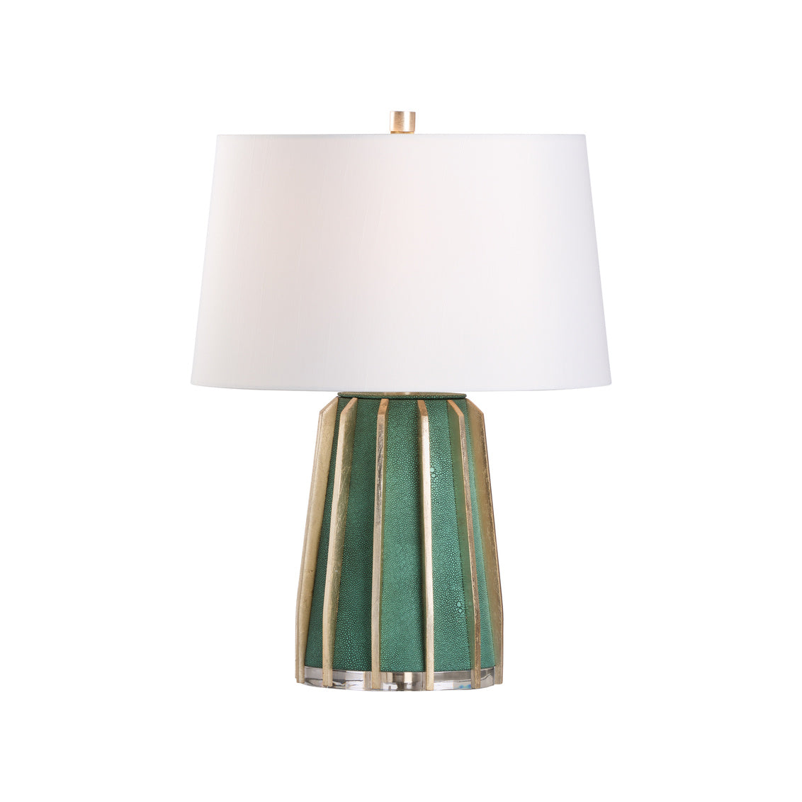 Shagreen Lamp - Green in 17 / Leather - Chelsea House