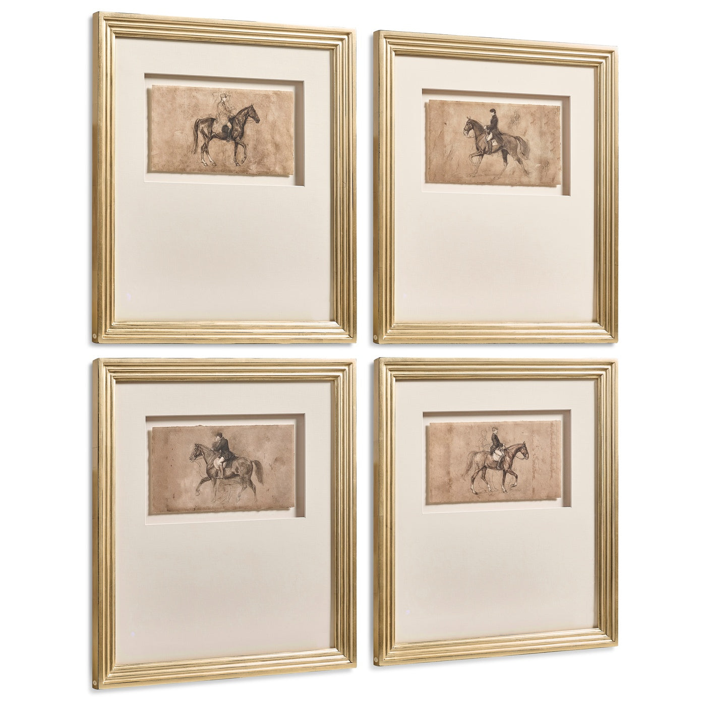 Equestrian Lines in Motion - Set of 4