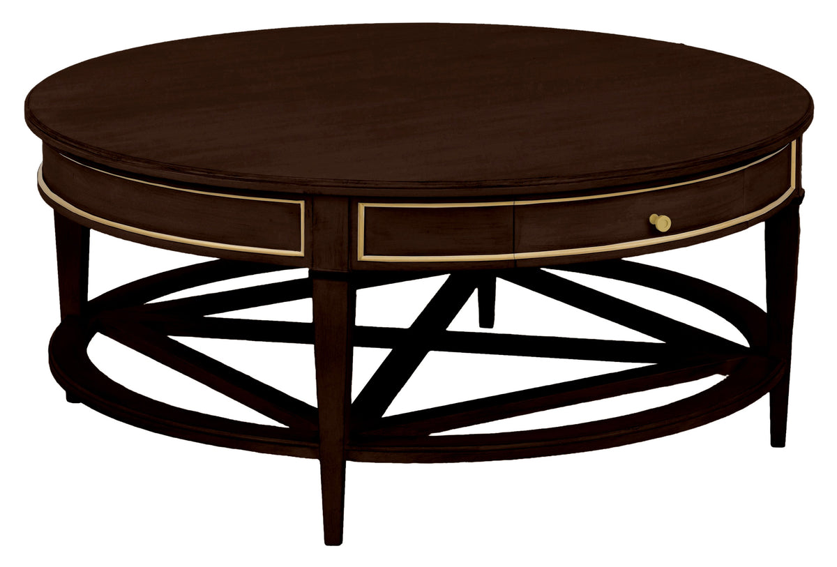 Linea Round One Drawer Cocktail Table (8010-CT-M) - Fairfield Chair