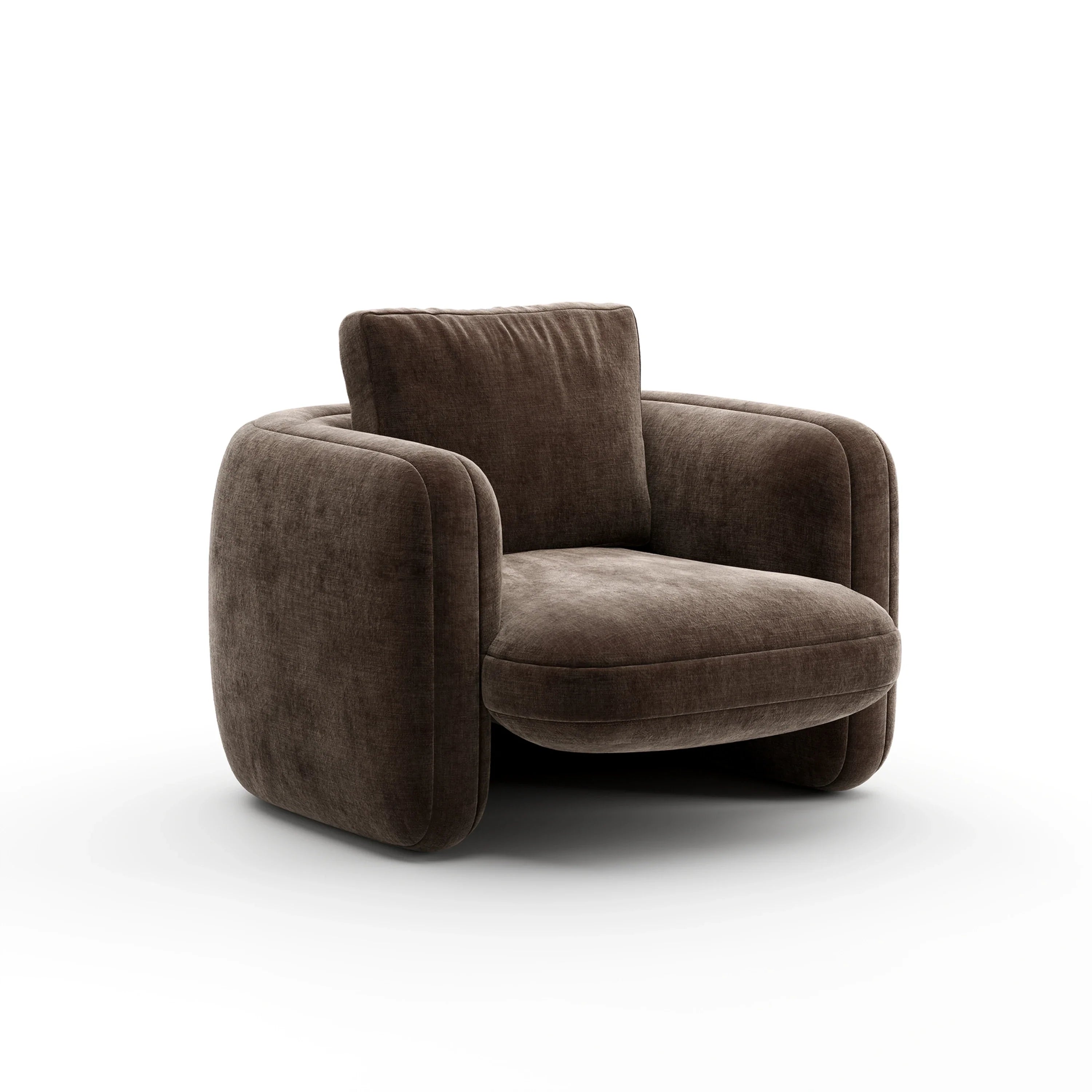 Overlap Chair Dark Taupe – Accent Chairs by Caracole | Sutter & Vale
