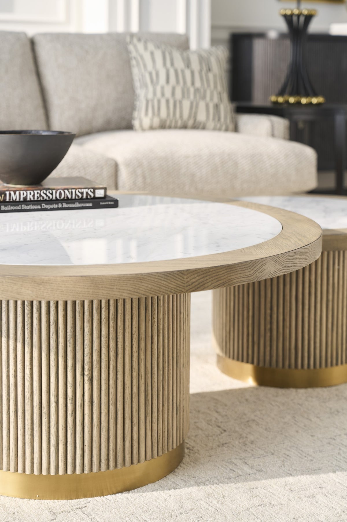 Small Round Bunching Cocktail Table (8030-CT) - Fairfield Chair