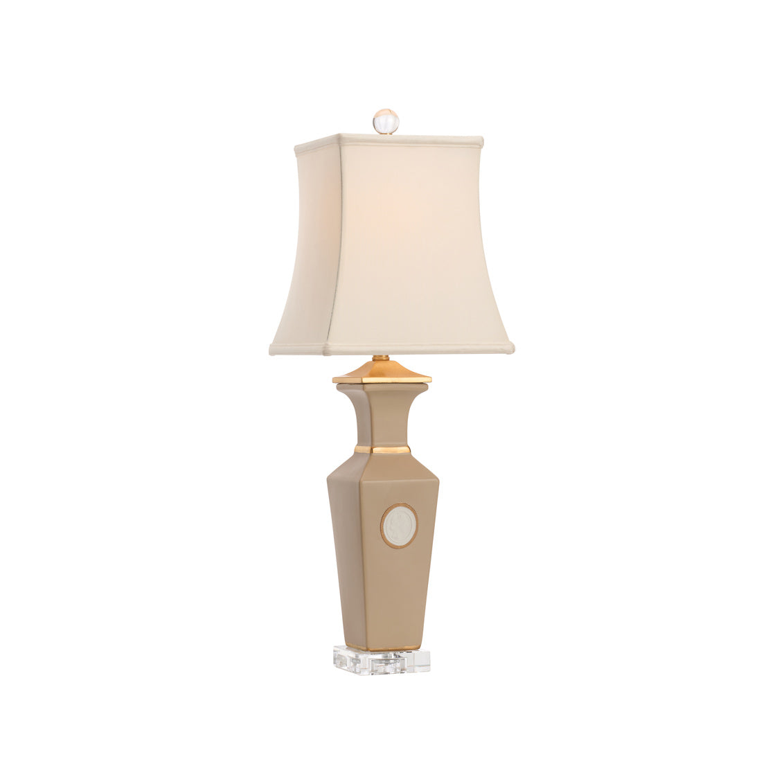 Intaglio Lamp - Taupe