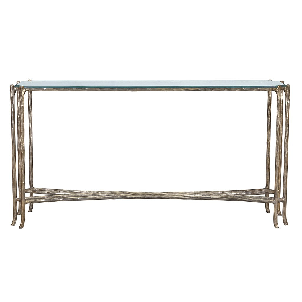 Monier Hall Console Table w/Glass Top (8089-99-G) - Fairfield Chair
