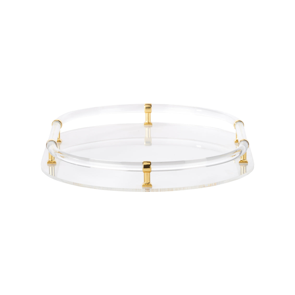 Acrylic Oval Tray - Gold