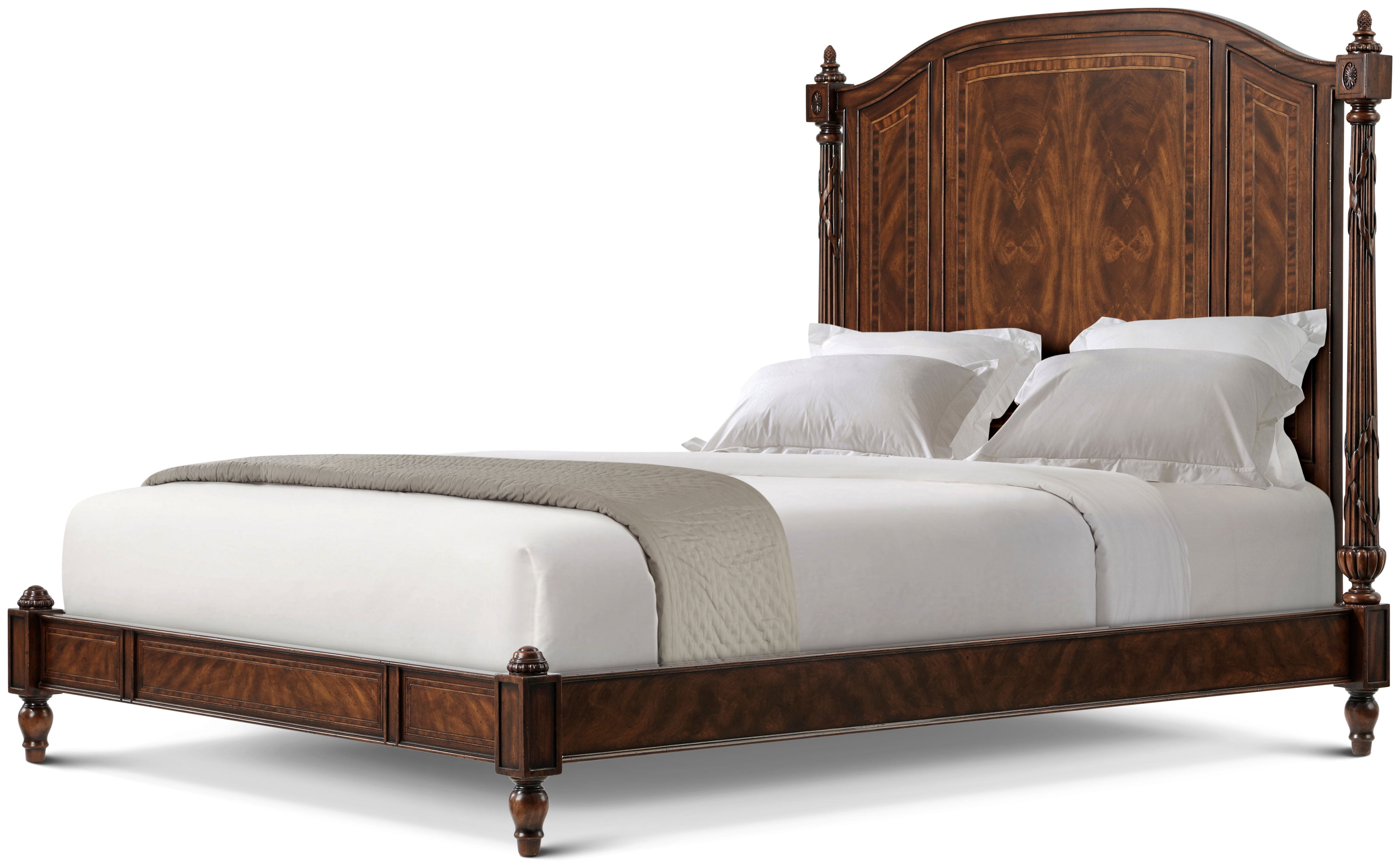 Brooksby US Queen Bed in Cerejeira Veneer, Mahogany - Theodore Alexander