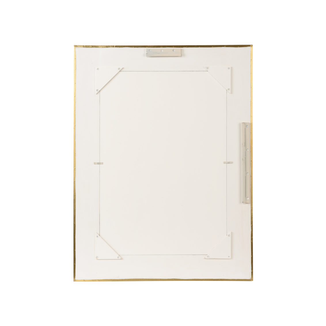 Drake Leather Mirror in Cream/Brushed Brass / Leather - Chelsea House