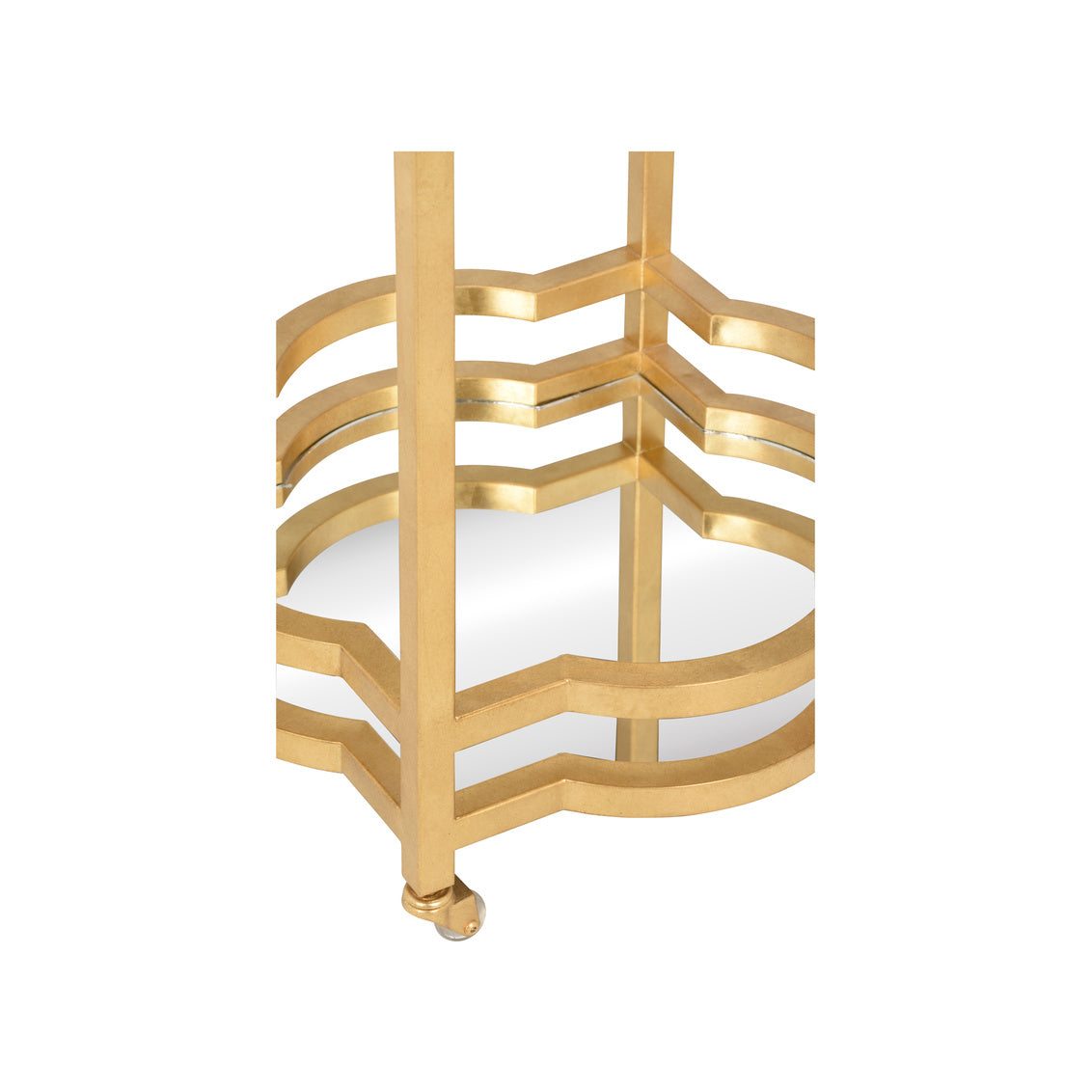 Quatrefoil Bar Cart - Gold in 34 / Metal - Chelsea House
