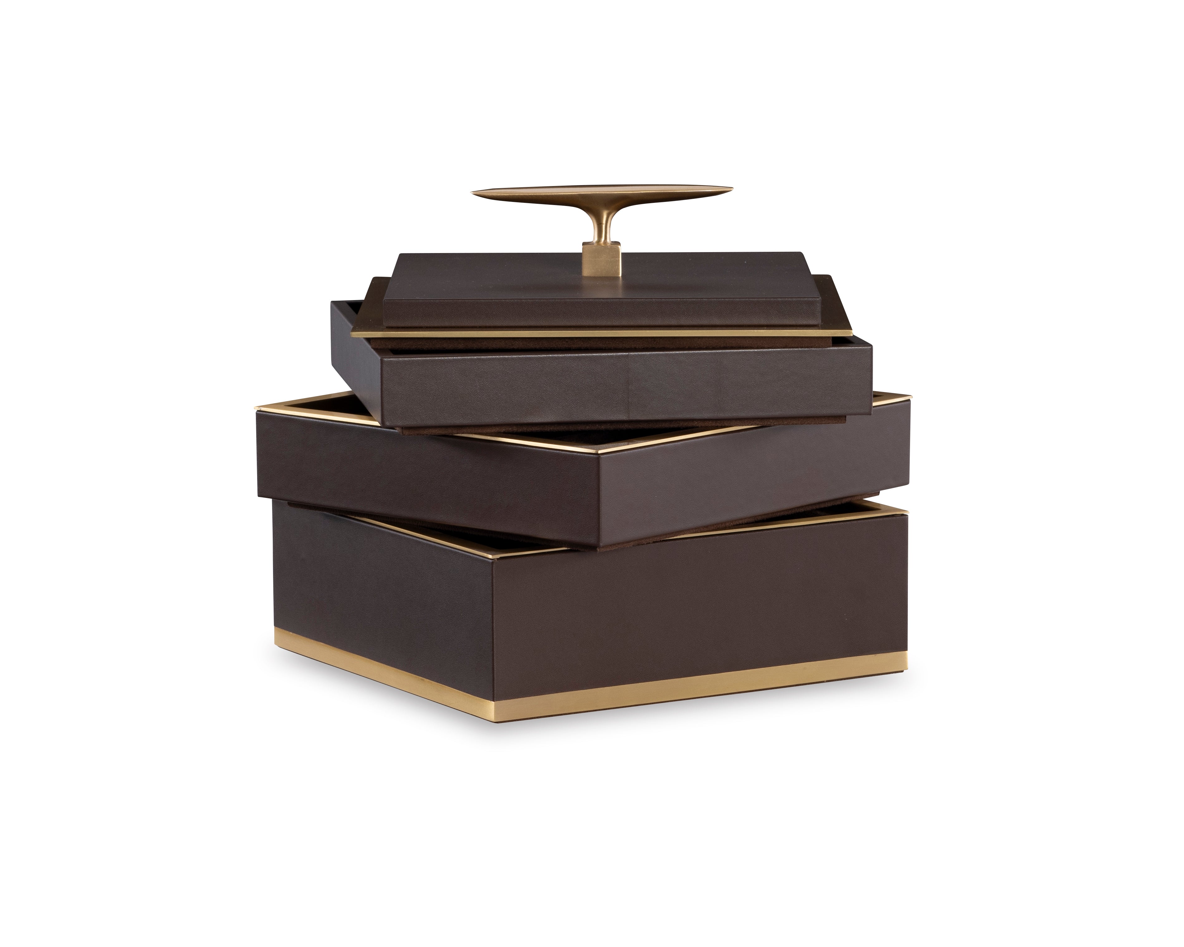 Brown Compartment Box