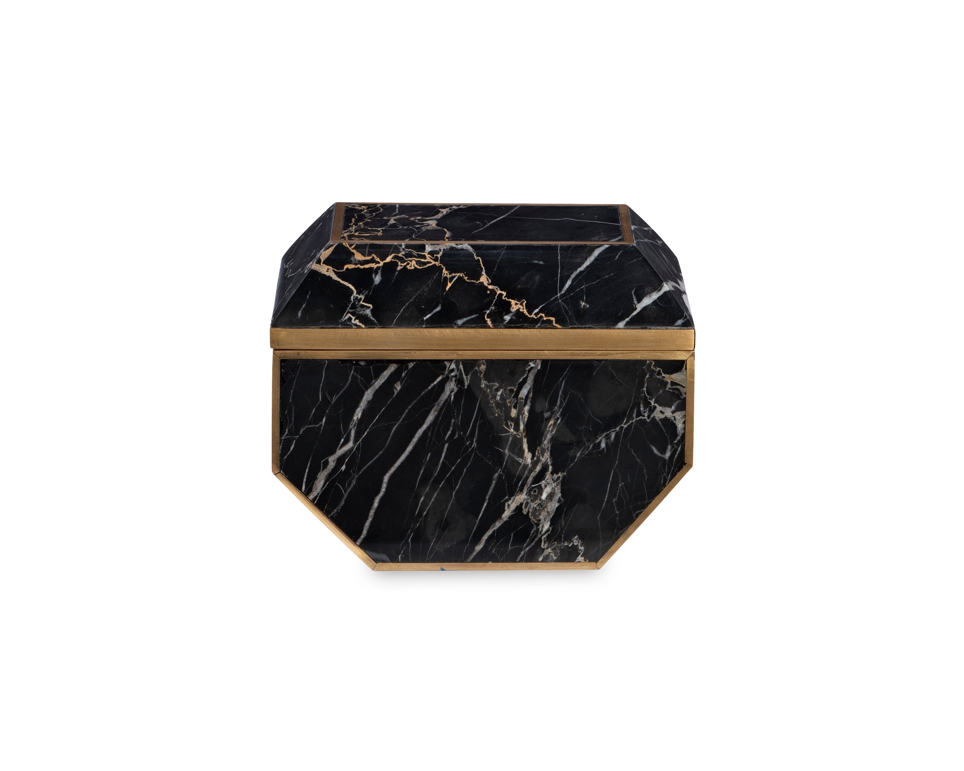 Small Brass And Golden Portoro Box