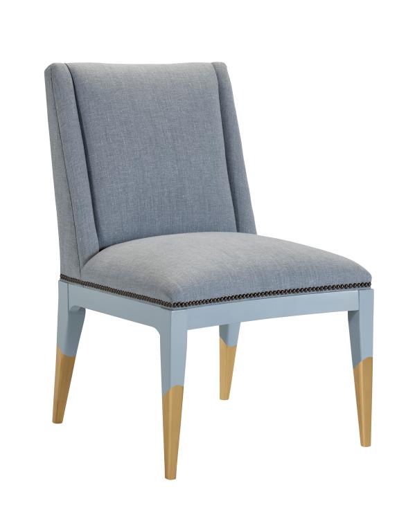 Tate Dining Side Chair Gold Paint Leg