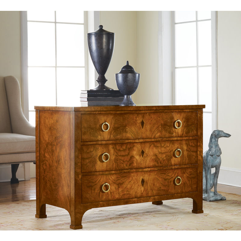Three Drawer Walnut Commode
