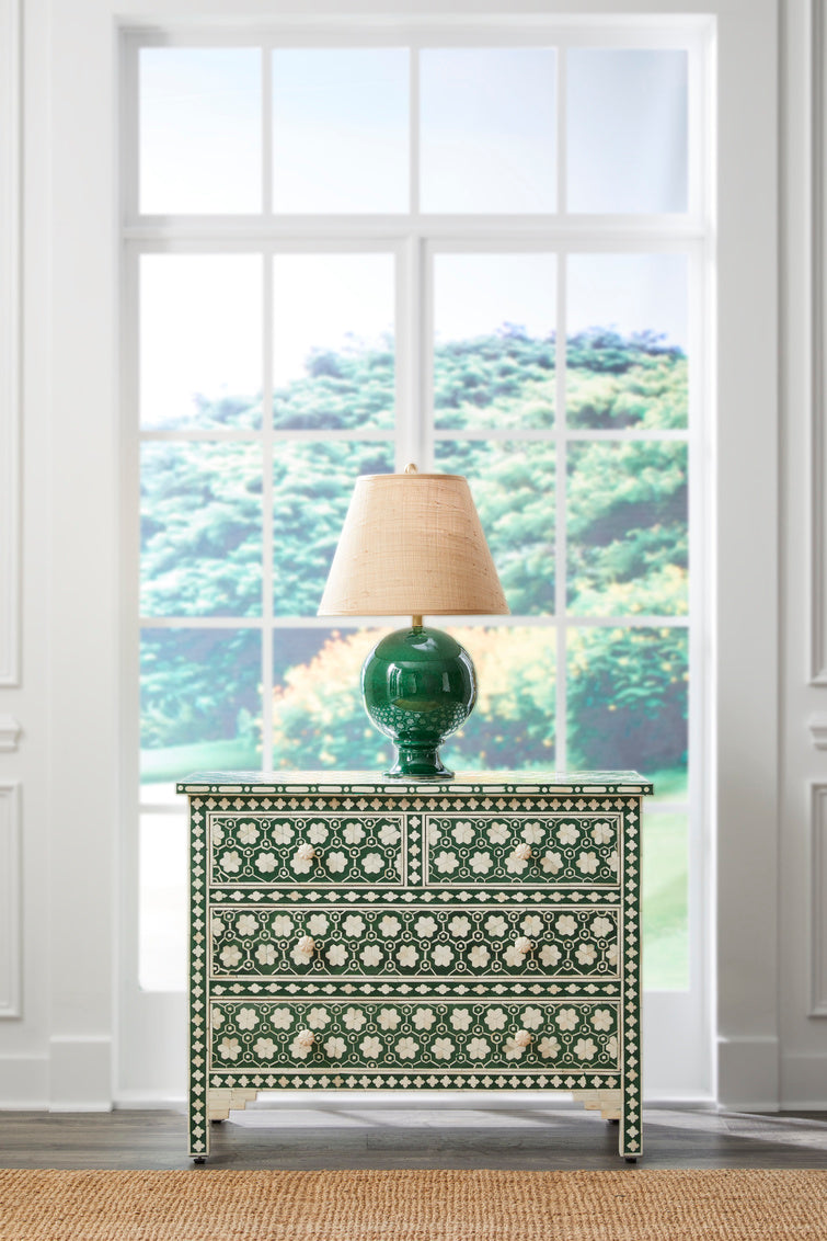 Sphere Table Lamp - Green in 30 / Ceramic/Porcelain - Chelsea House