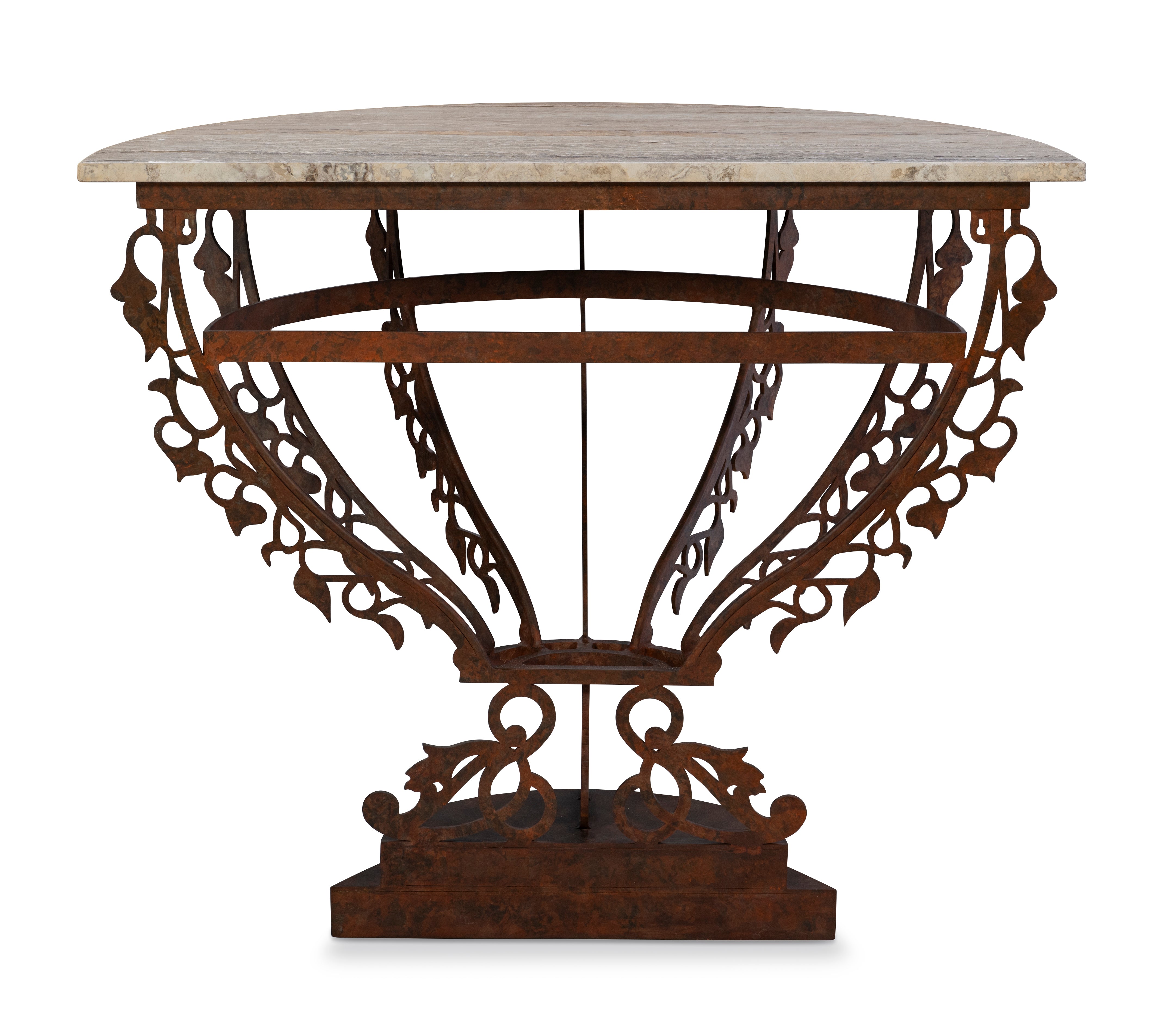 Venetian Demilune Console