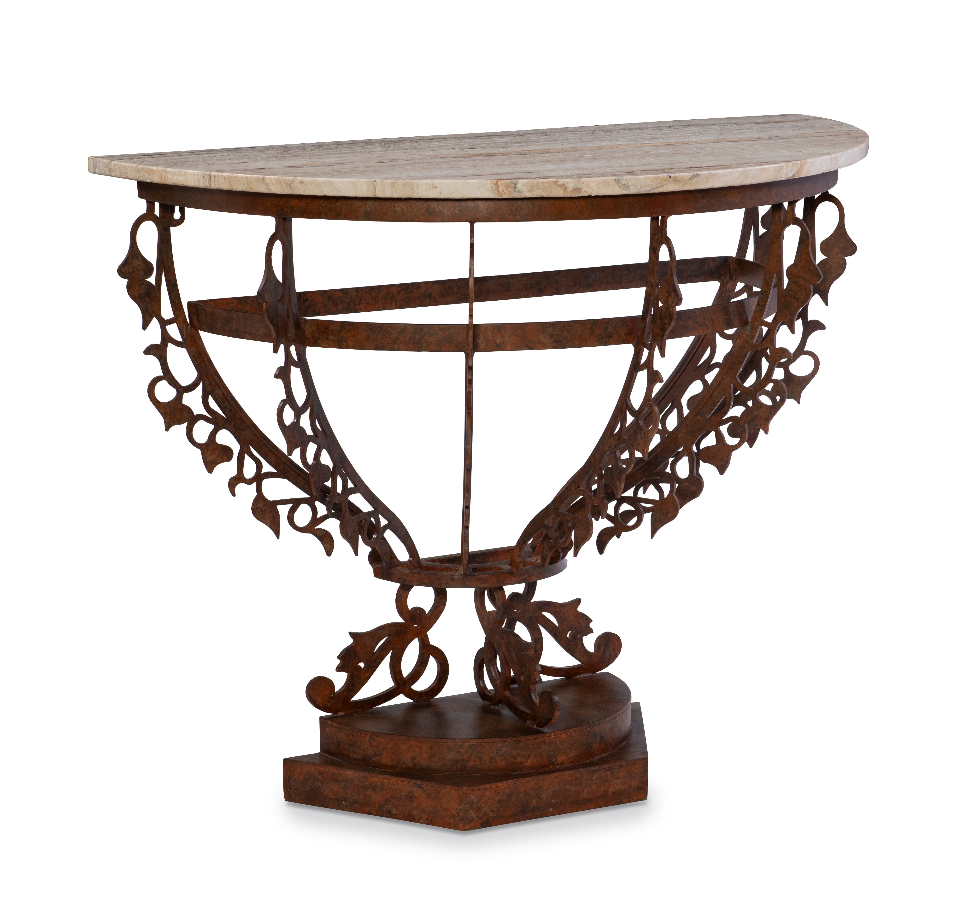 Venetian Demilune Console