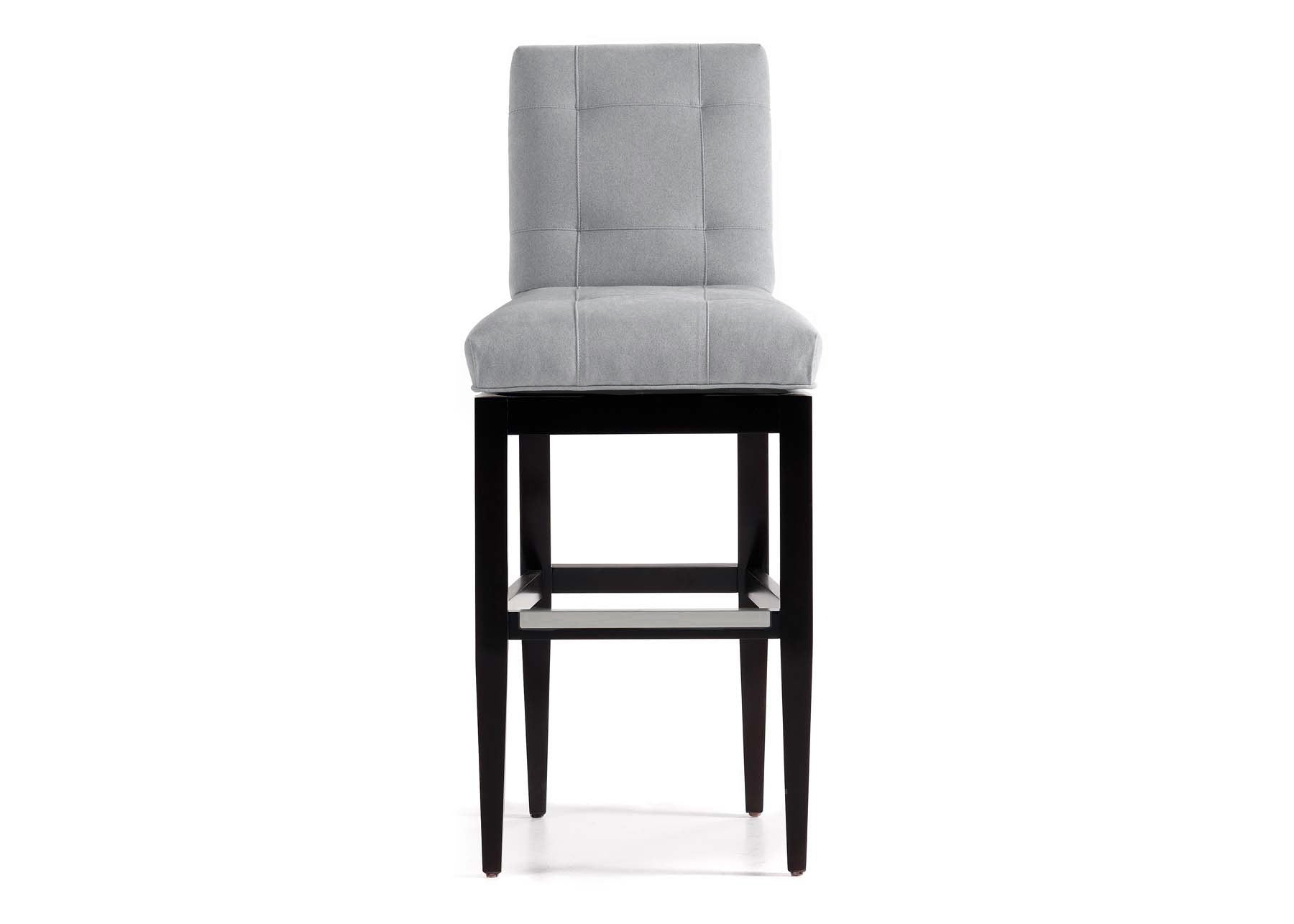 Mann Tufted Memory Swivel Bar Stool