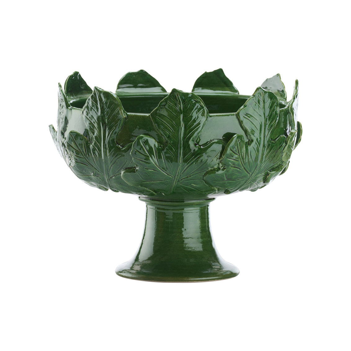 Fig Leaf Pedestal Vase