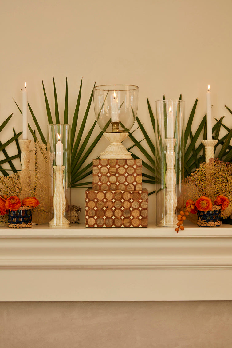 Beaumont Hurricane Short in Cream/Clear / Glass - Chelsea House