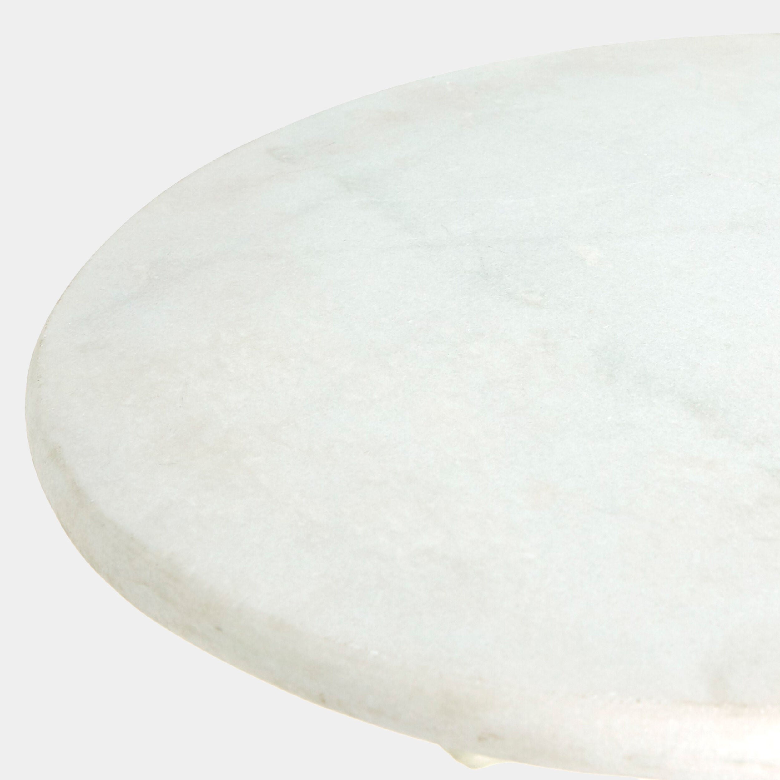 White Faux Bois Side Table