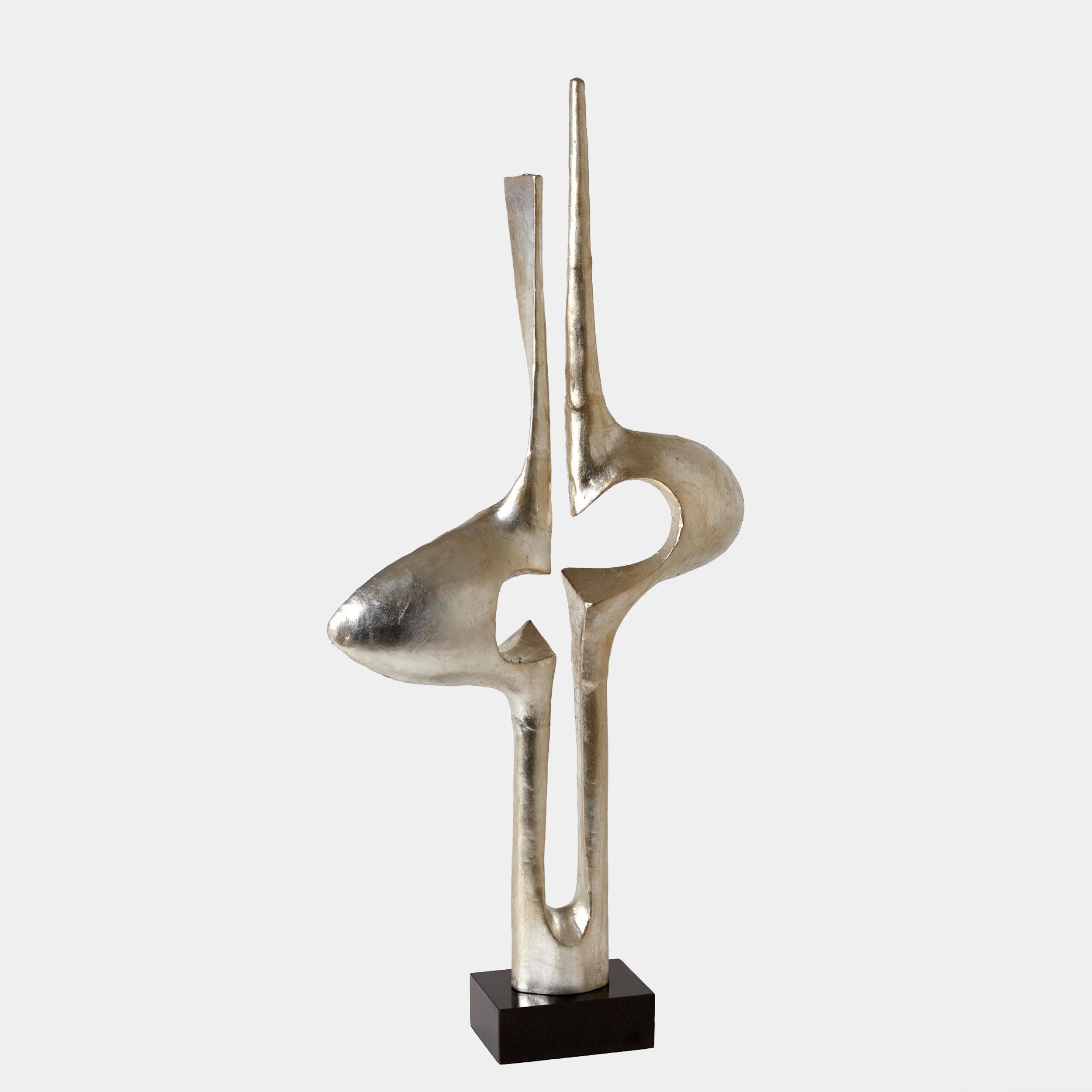 Brother and Sister Sculpture-Silver Leaf