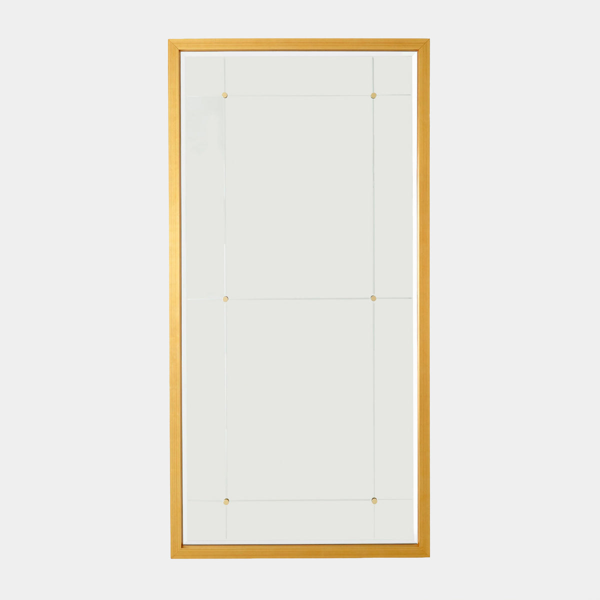 Beaumont Floor Mirror-Gold Leaf