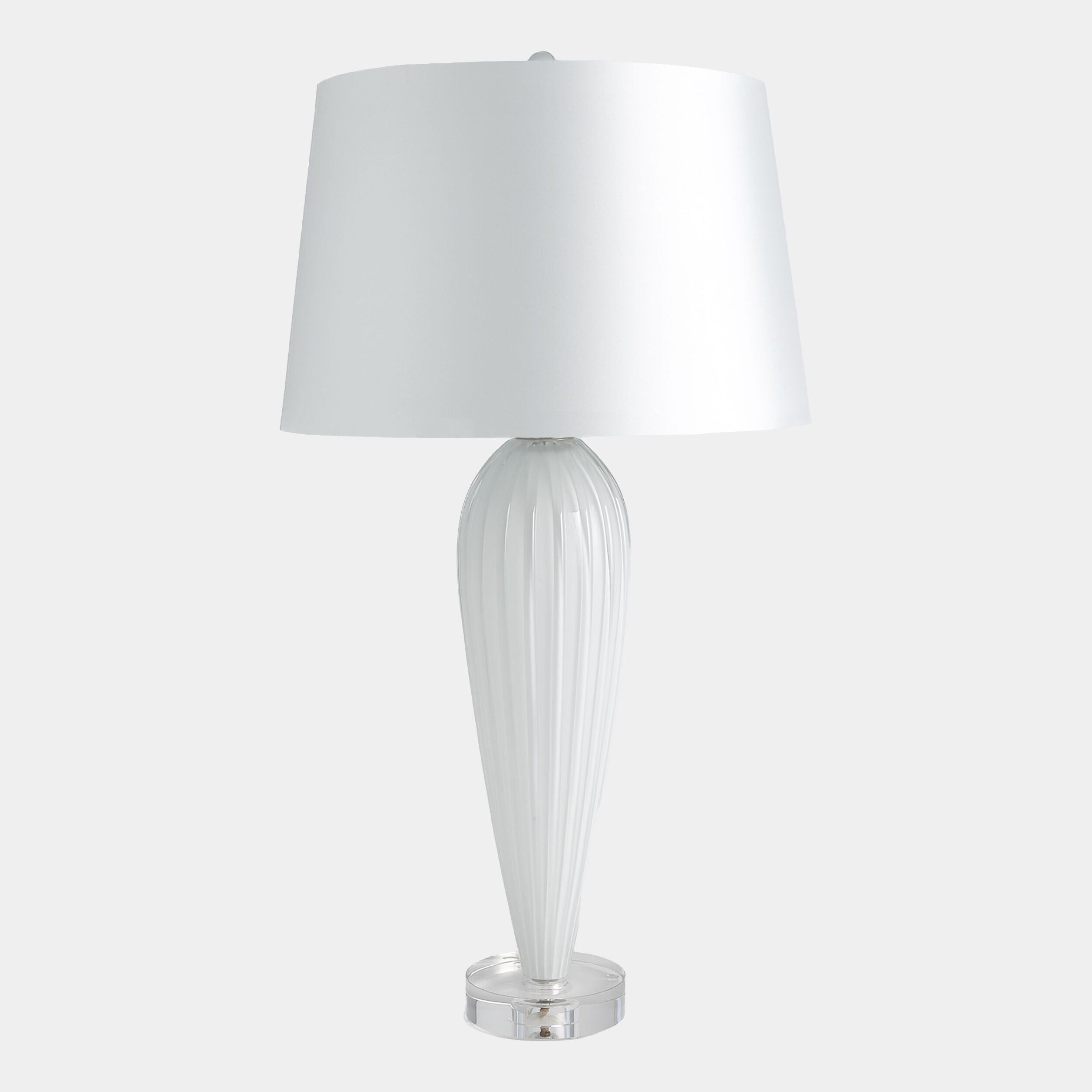 Teardrop Glass Lamp-White