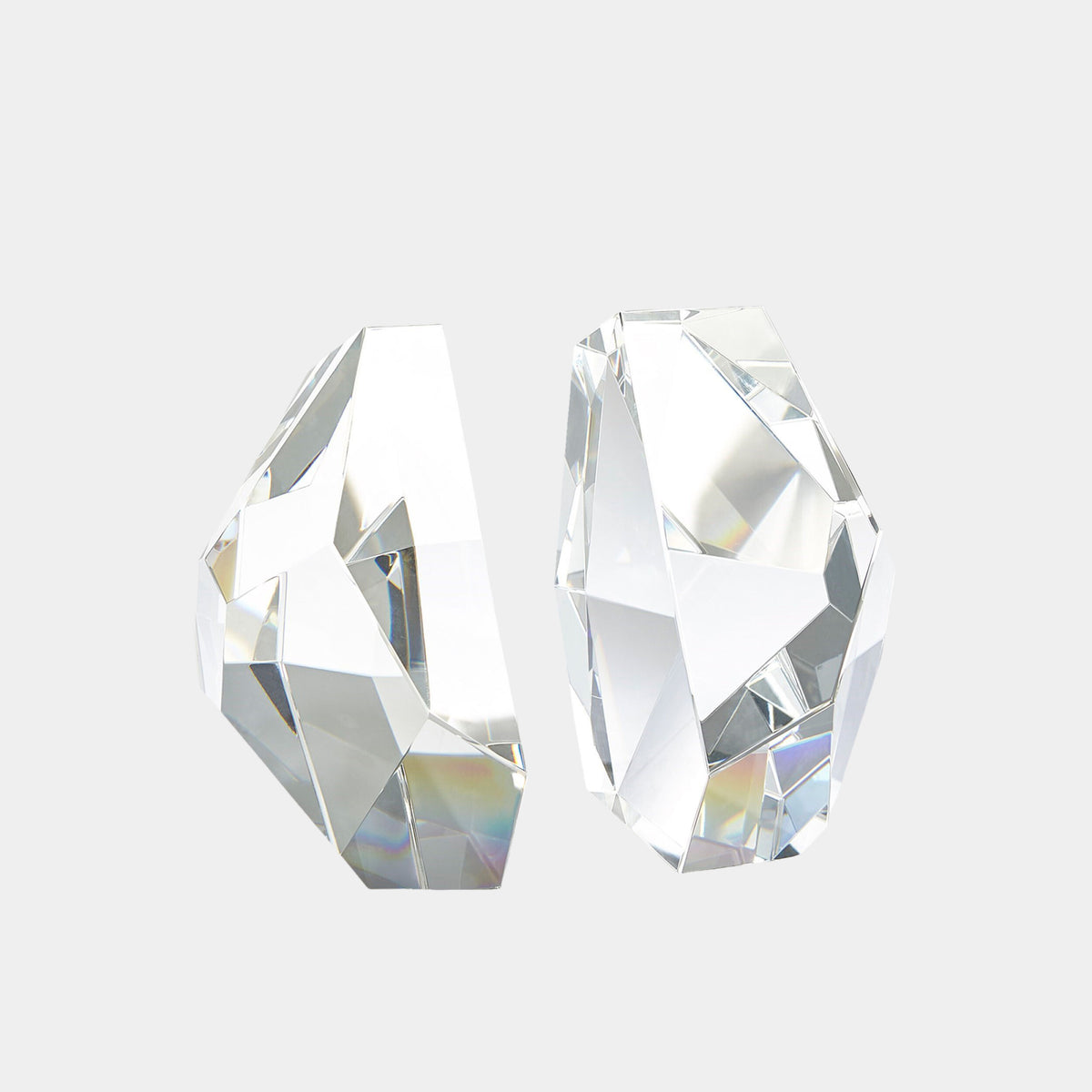 Lucretzia Crystal Bookends-Clear