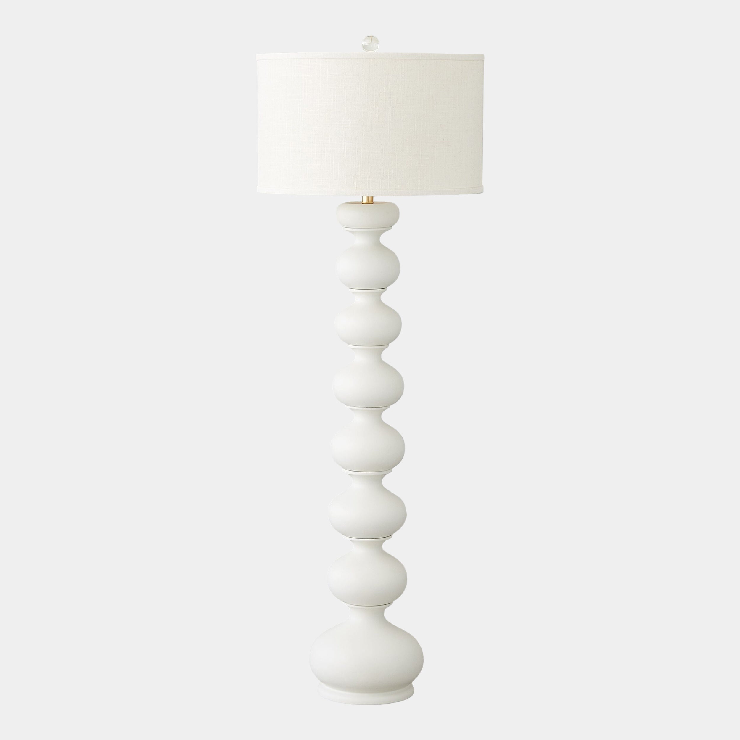 Ethel Stacked Bulb Floor Lamp-Matte White