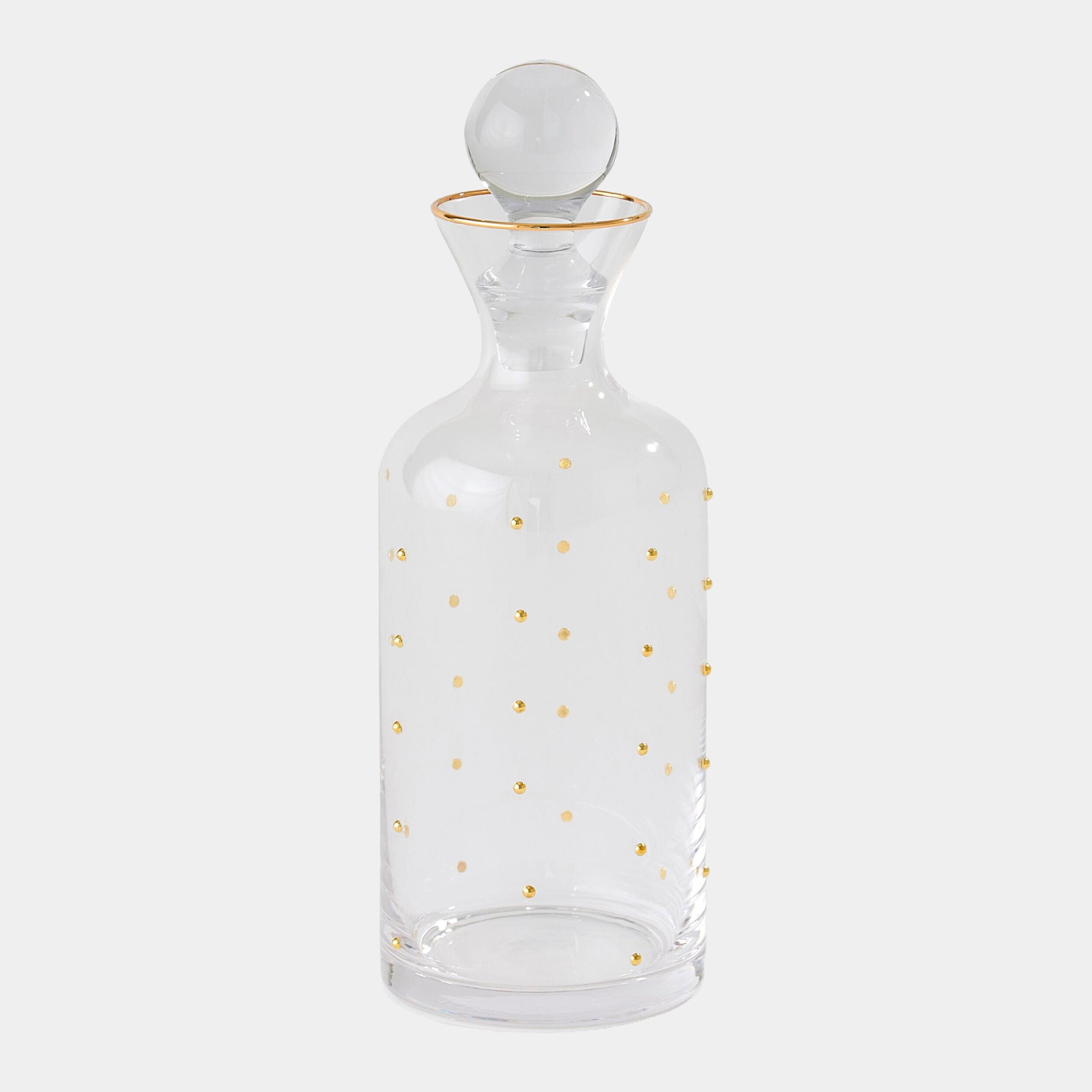 Celebration Decanter-Clear w/Gold Dots