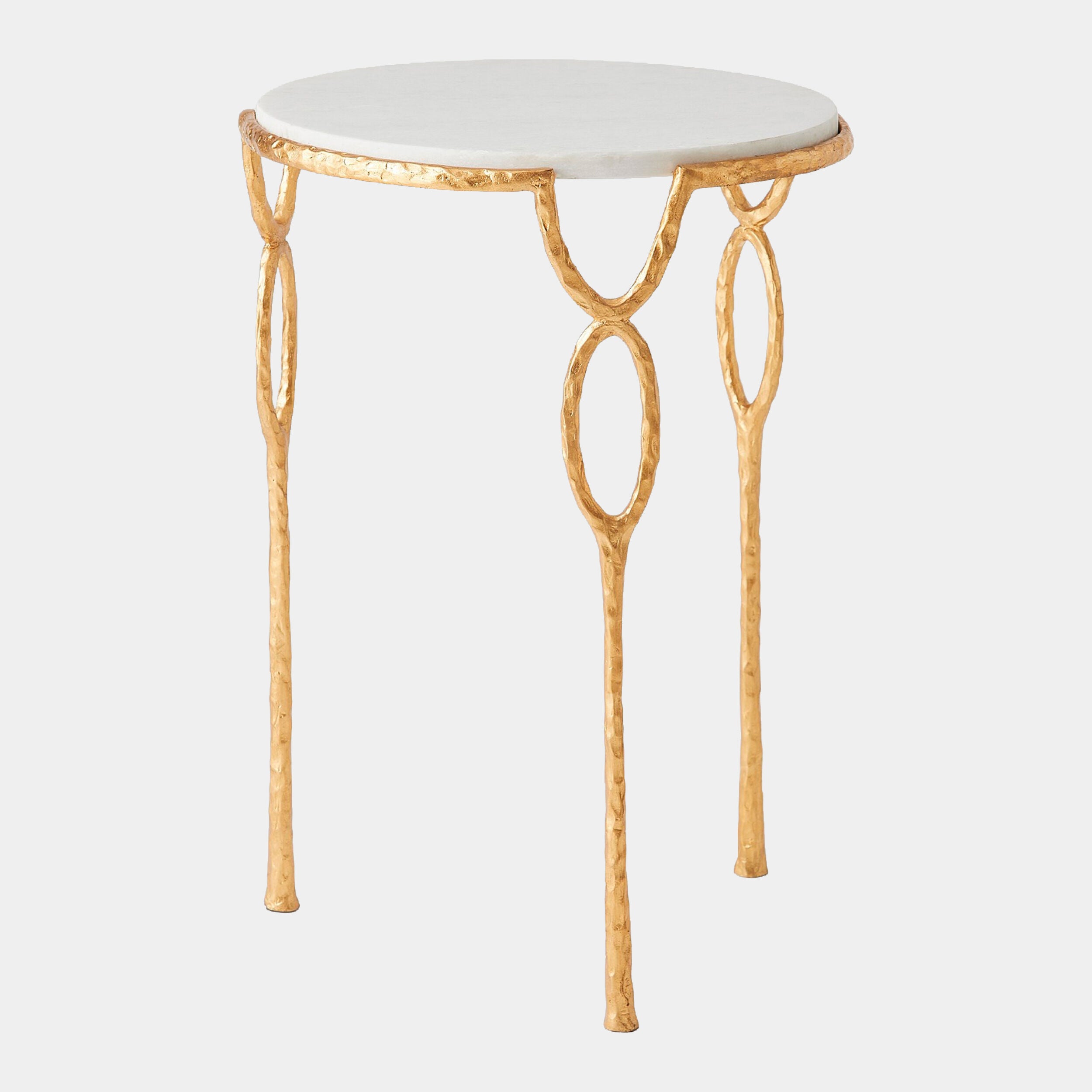Innanem Chiseled Loop Table-Gold Leaf