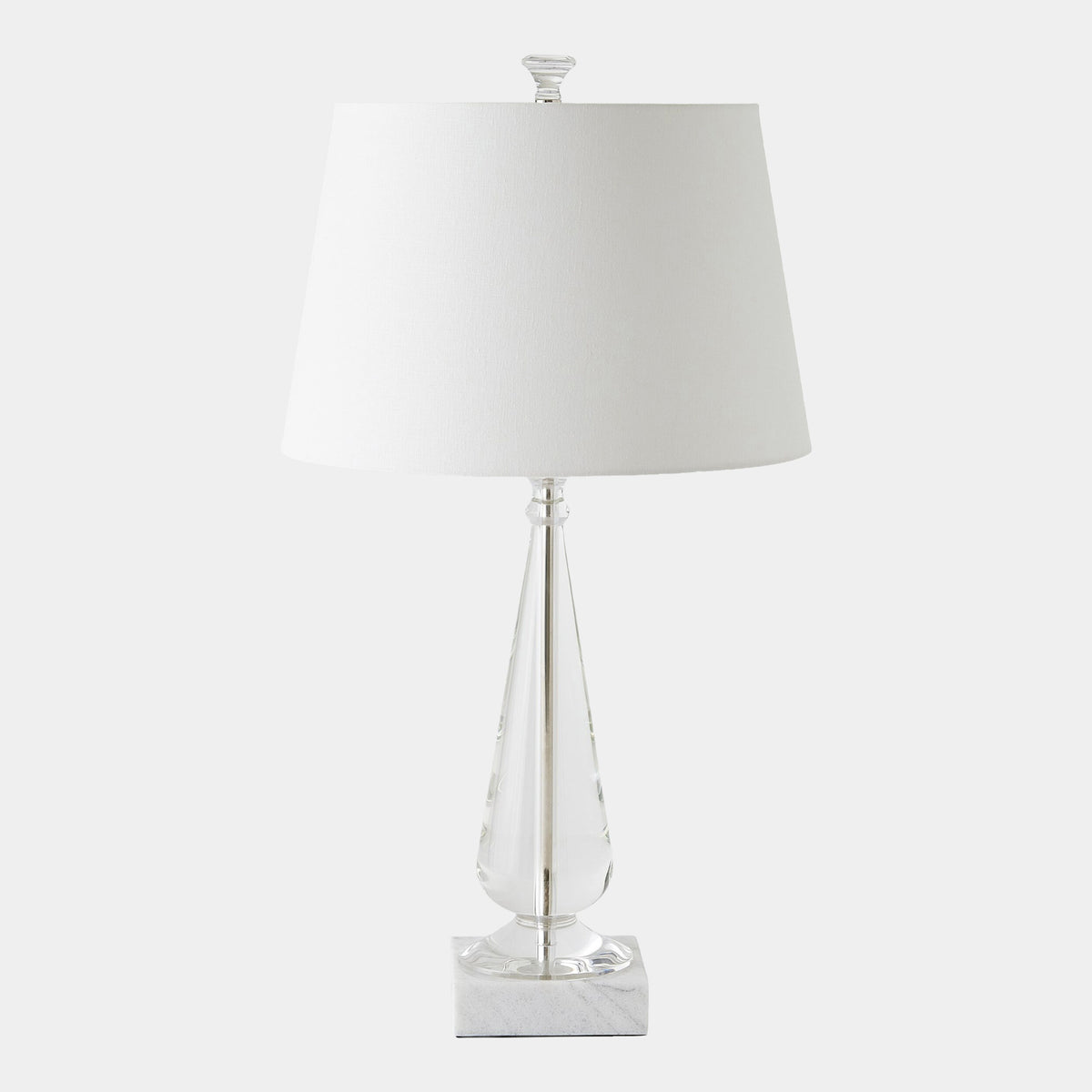 Miranda Tapered Crystal Lamp w/Marble Base