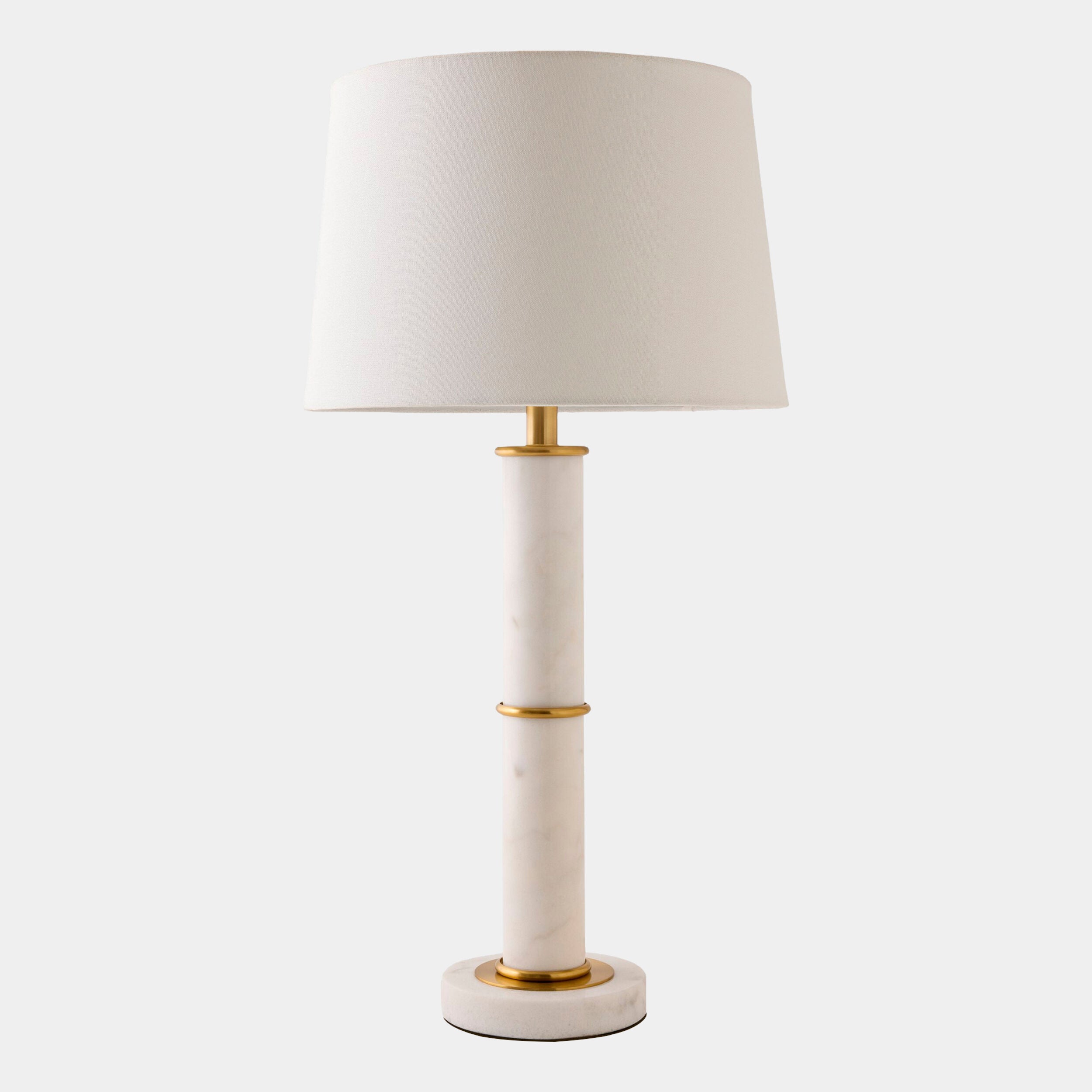 Column Lamp-White Marble