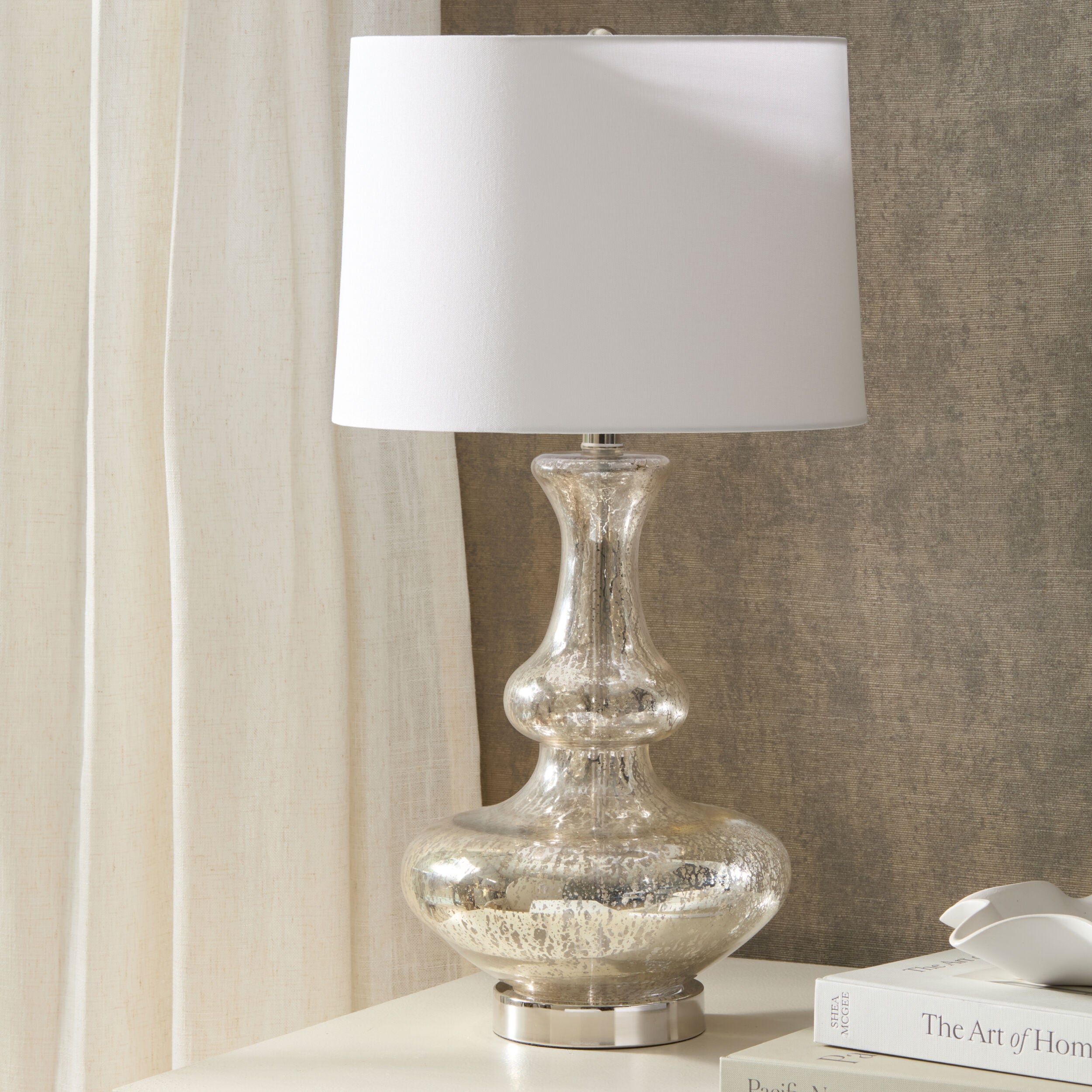 Balustrade Lamp-Mercury Glass